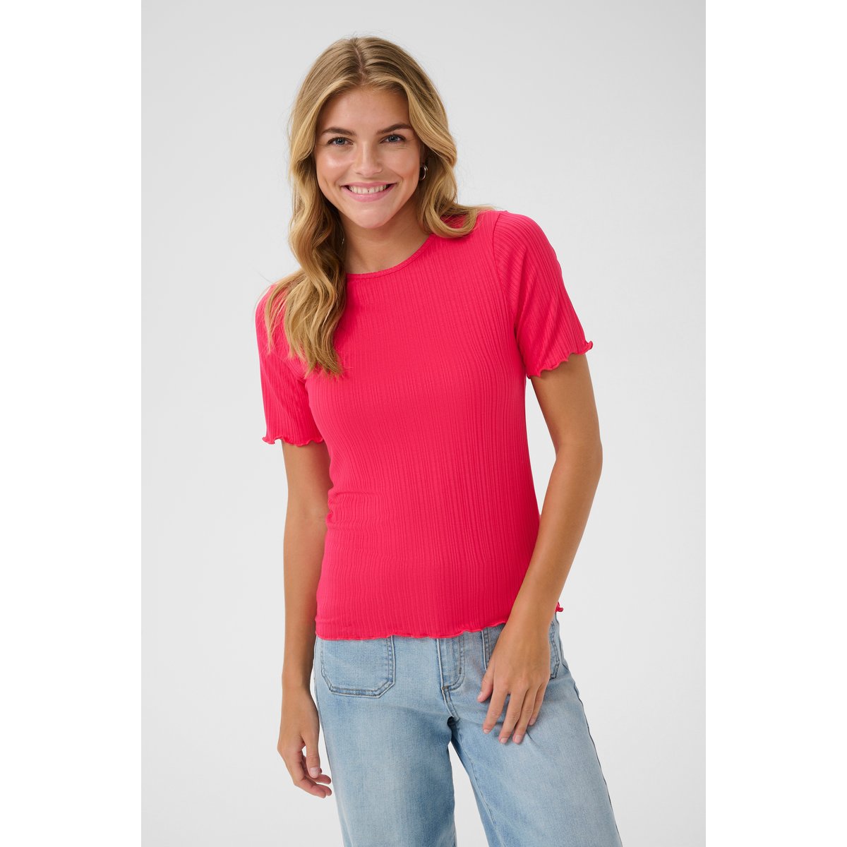 T-shirt à manches courtes rose virtual pink, KAFFE