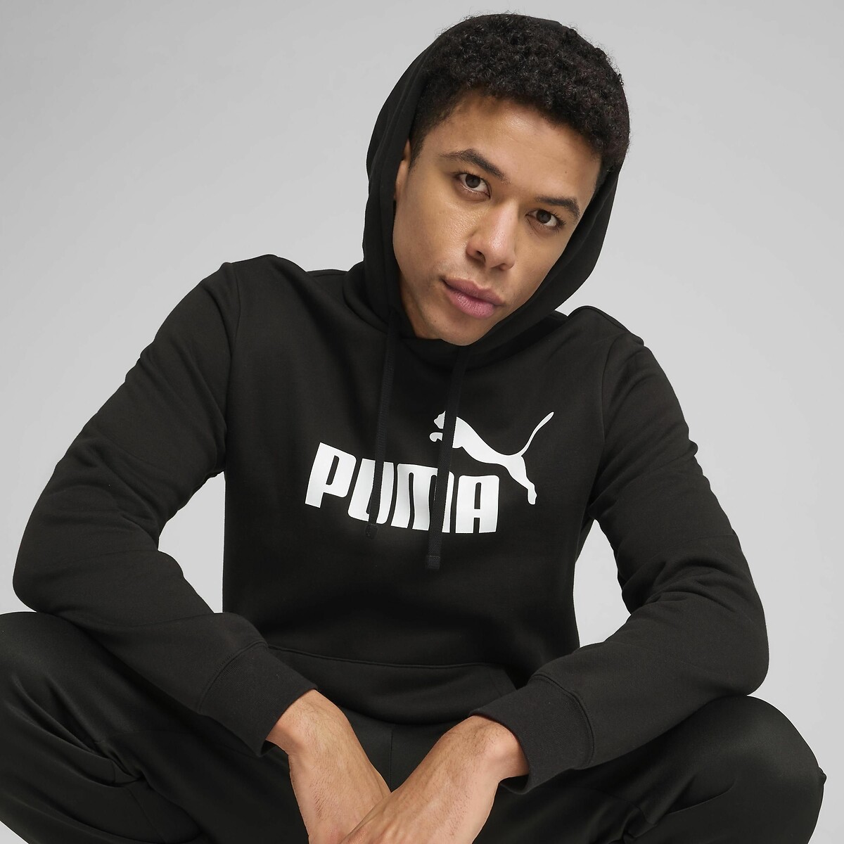 Essential Large Logo Hoodie black, PUMA
