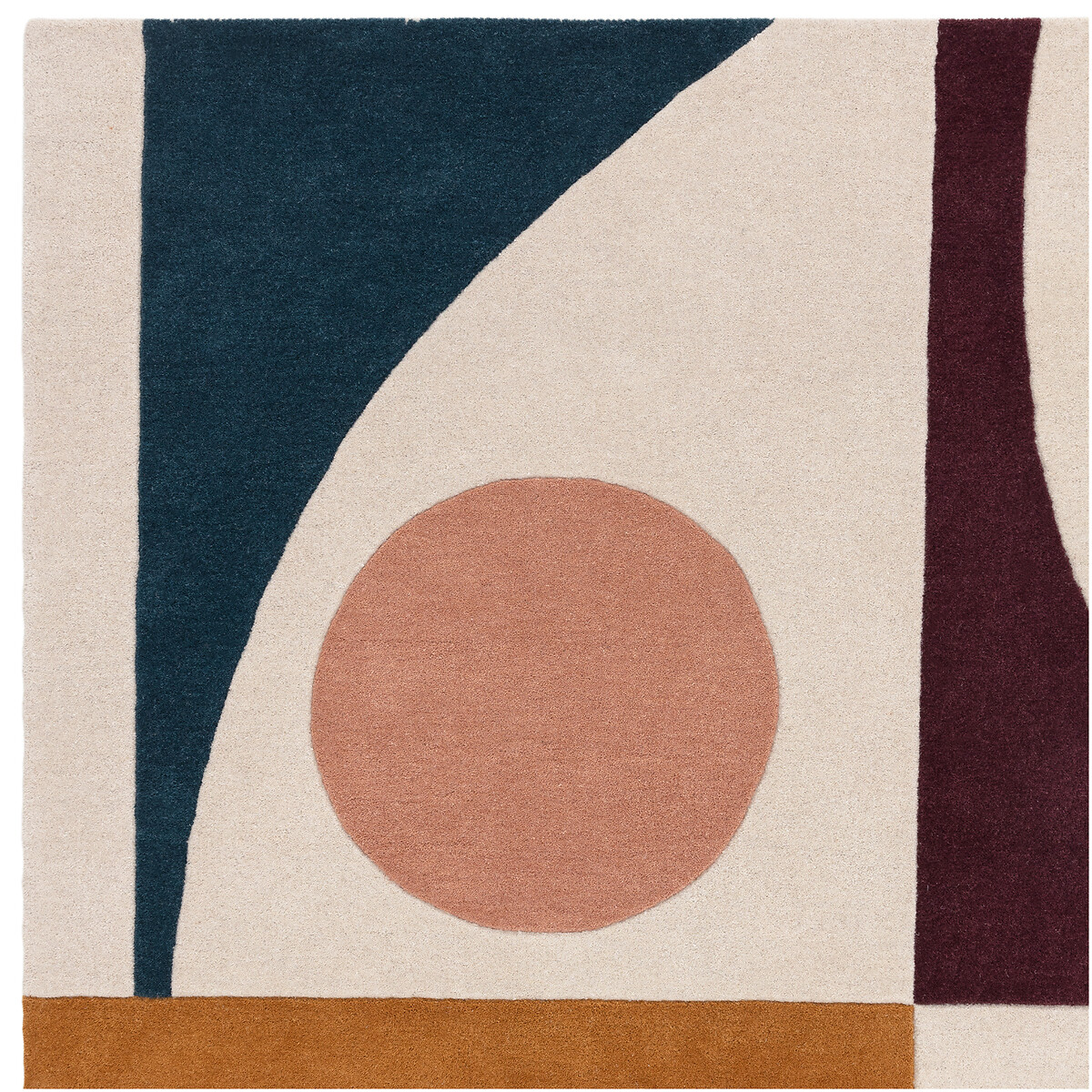 Bold Abstract Shapes Rug in 100% Wool multi-coloured, ÉDITÉ