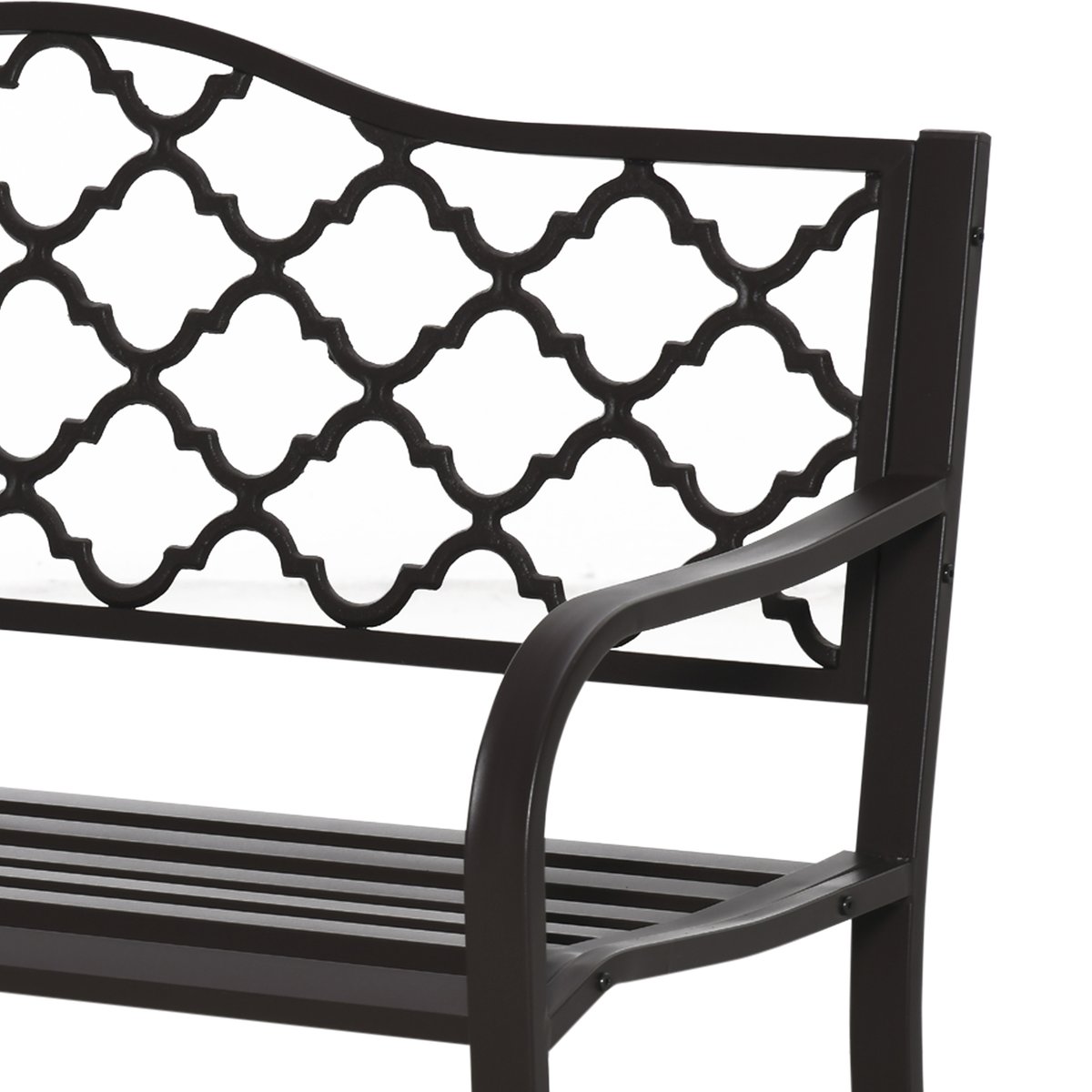 Banc de jardin Métal Brun brun, OUTSUNNY