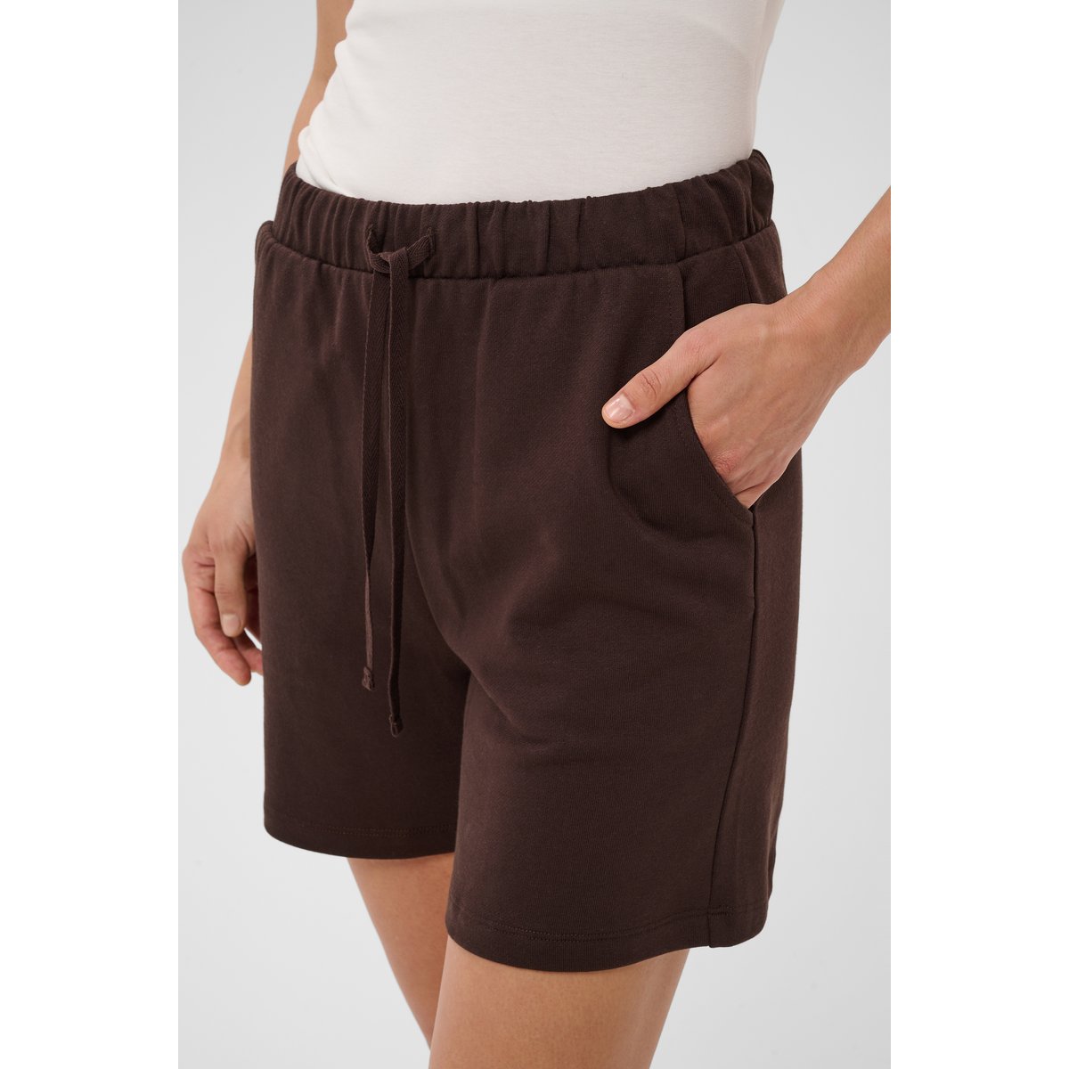 Shorts casual marron coffee bean, KAFFE