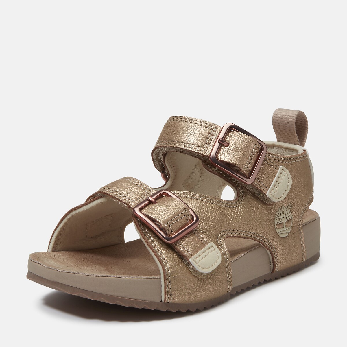 Sandales à scratchs Castle Island Backstrap rose métallisé, TIMBERLAND