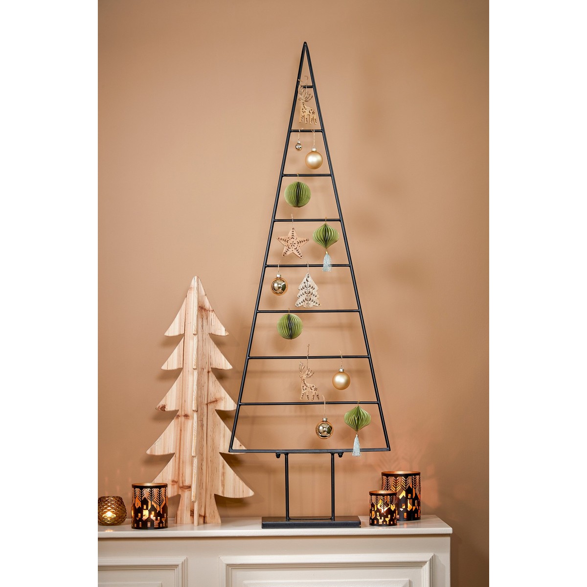 Sapin de Noël décoratif brun, HOUSE OF SEASONS