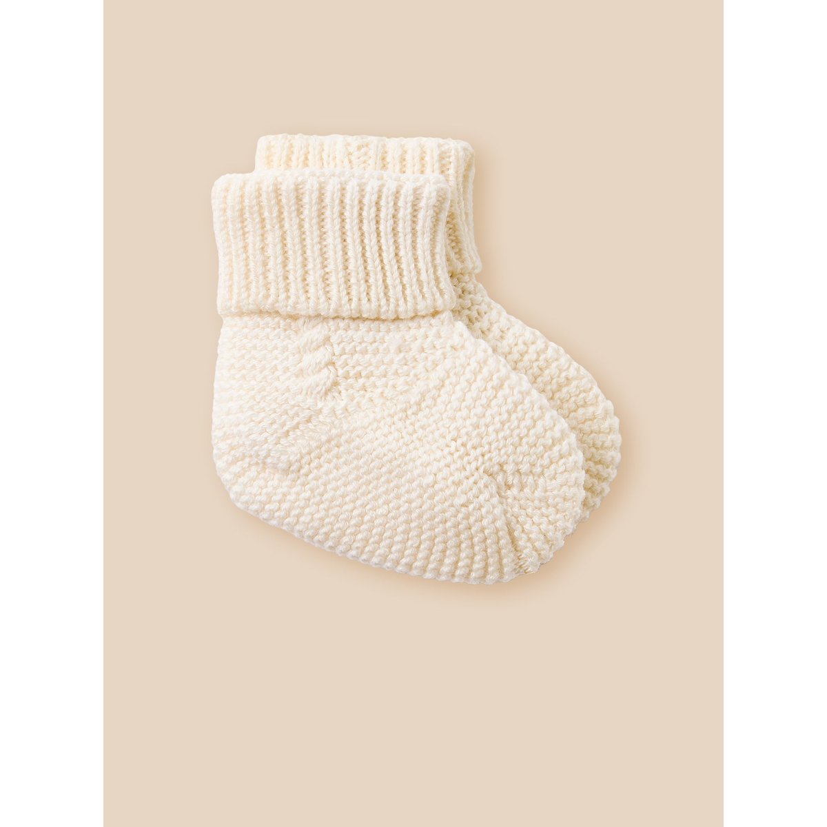 Chaussettes  - coton biologique et laine ecru, CYRILLUS
