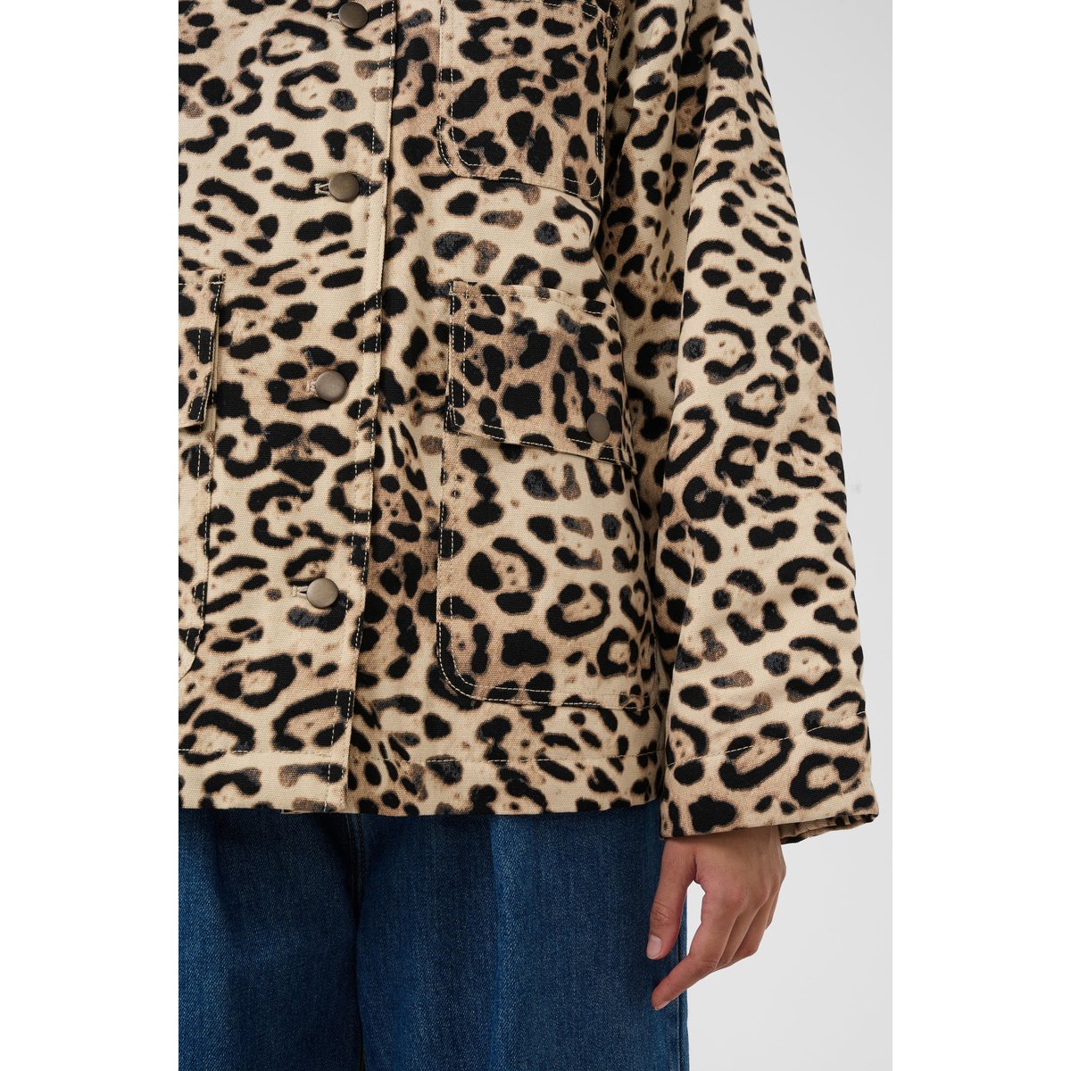 Veste d'extérieur beige oyster gray leopard, SOAKED IN LUXURY