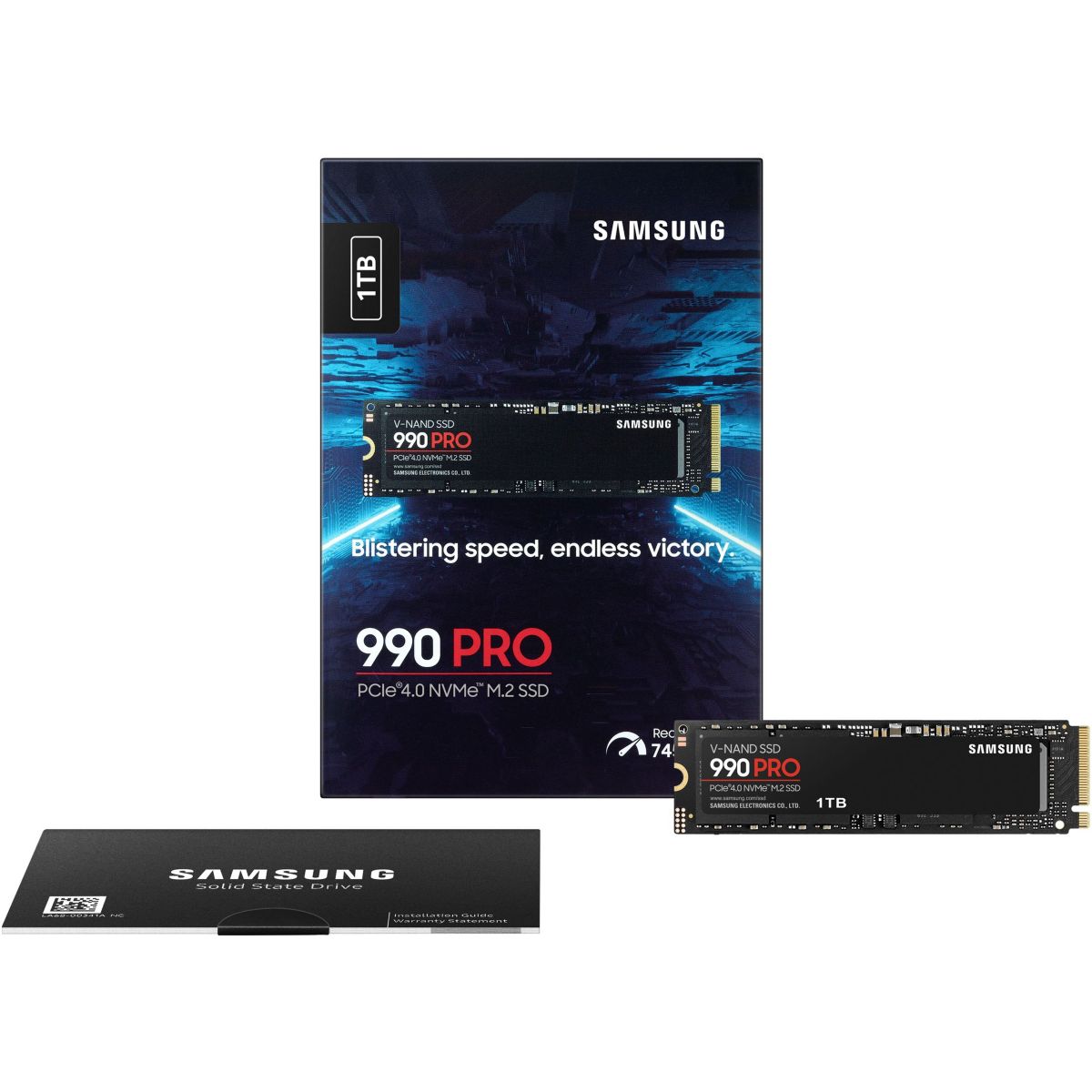 Disque SSD interne 1To 990 Pro PCIe 4.0 NVMe M.2 couleur unique, SAMSUNG