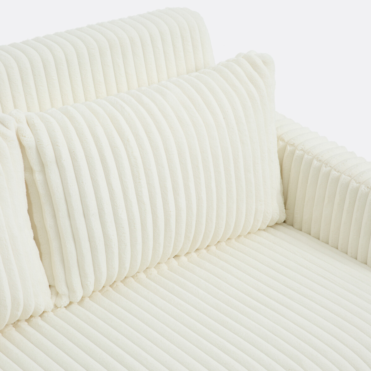 Sofá cama 2 plazas, terciopelo grosgrain, Cosico crudo, LA REDOUTE INTERIEURS