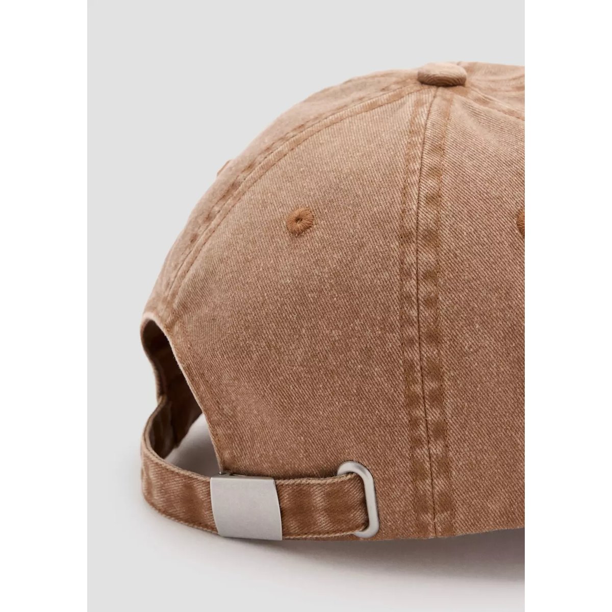 Casquette effet usé avec broderie orange brûlé, MANGO TEEN