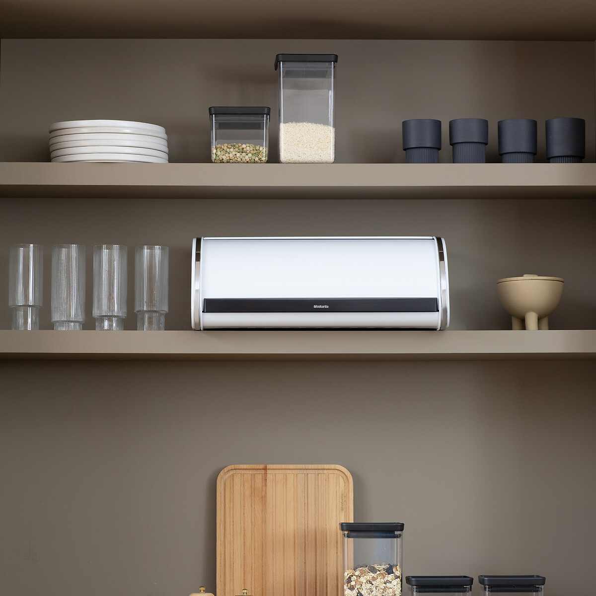 Roll Top Bread Bin white, BRABANTIA