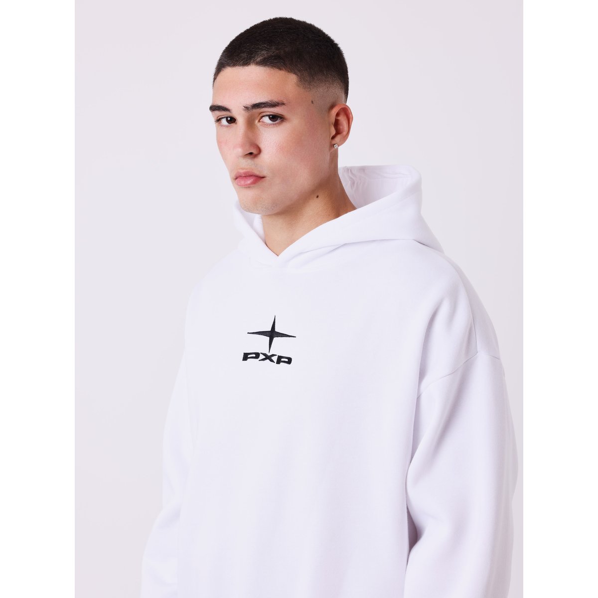 Hoodie boxy Essentials blanc, PROJECT X