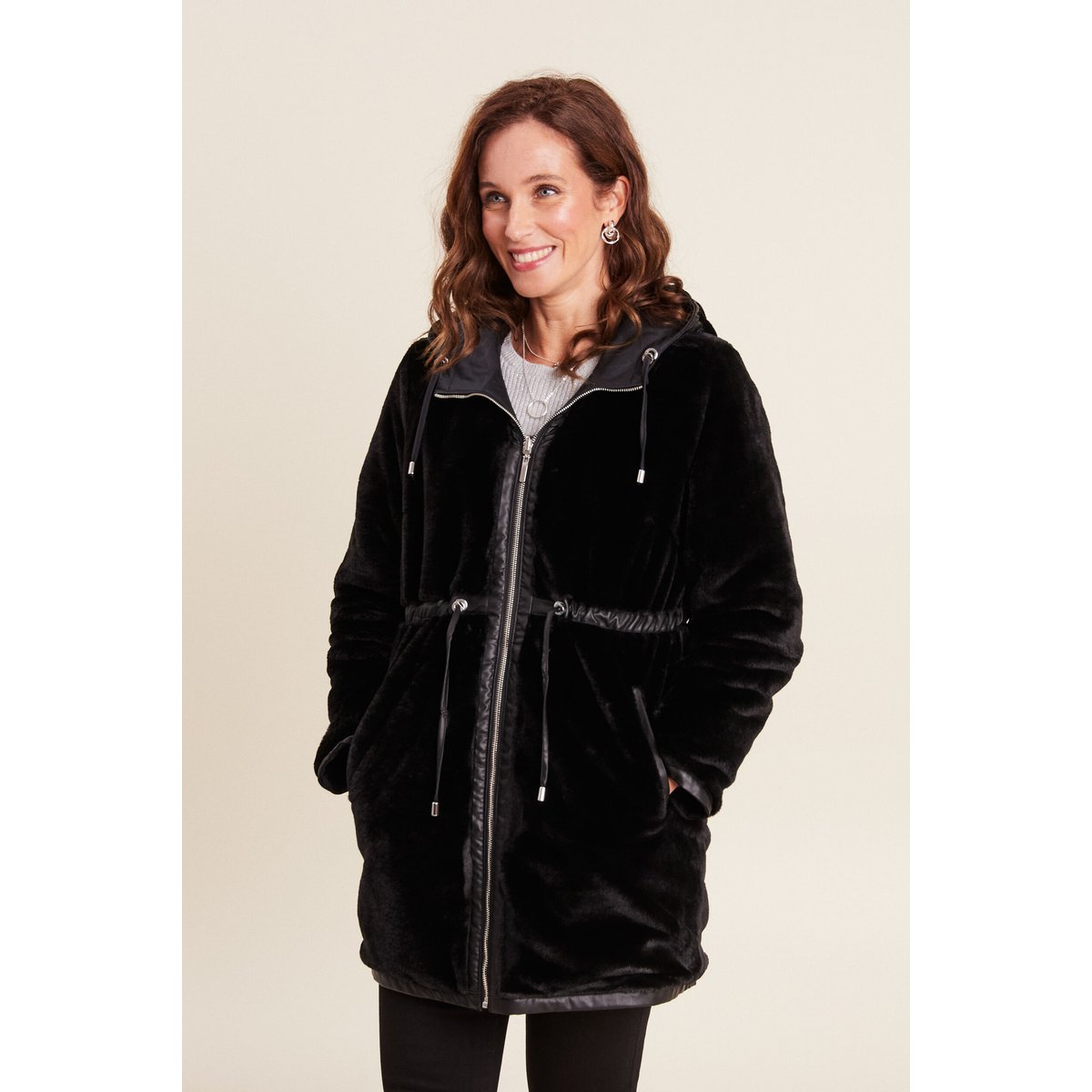Parka réversible à capuche noir, BREAL