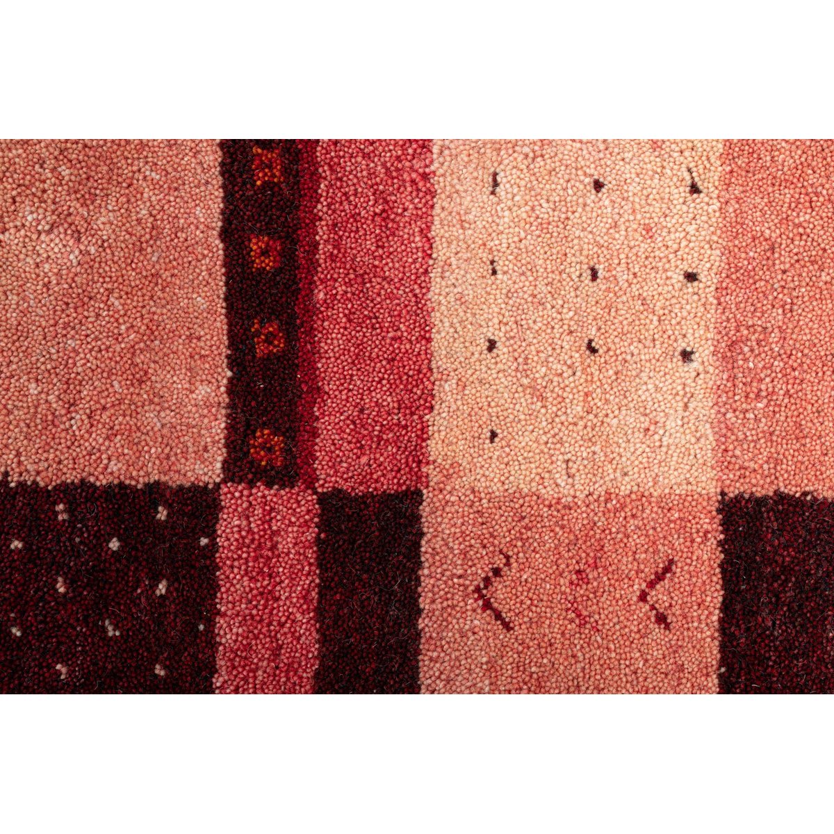 Tapis en laine vierge noué à la main rouge, THEKO