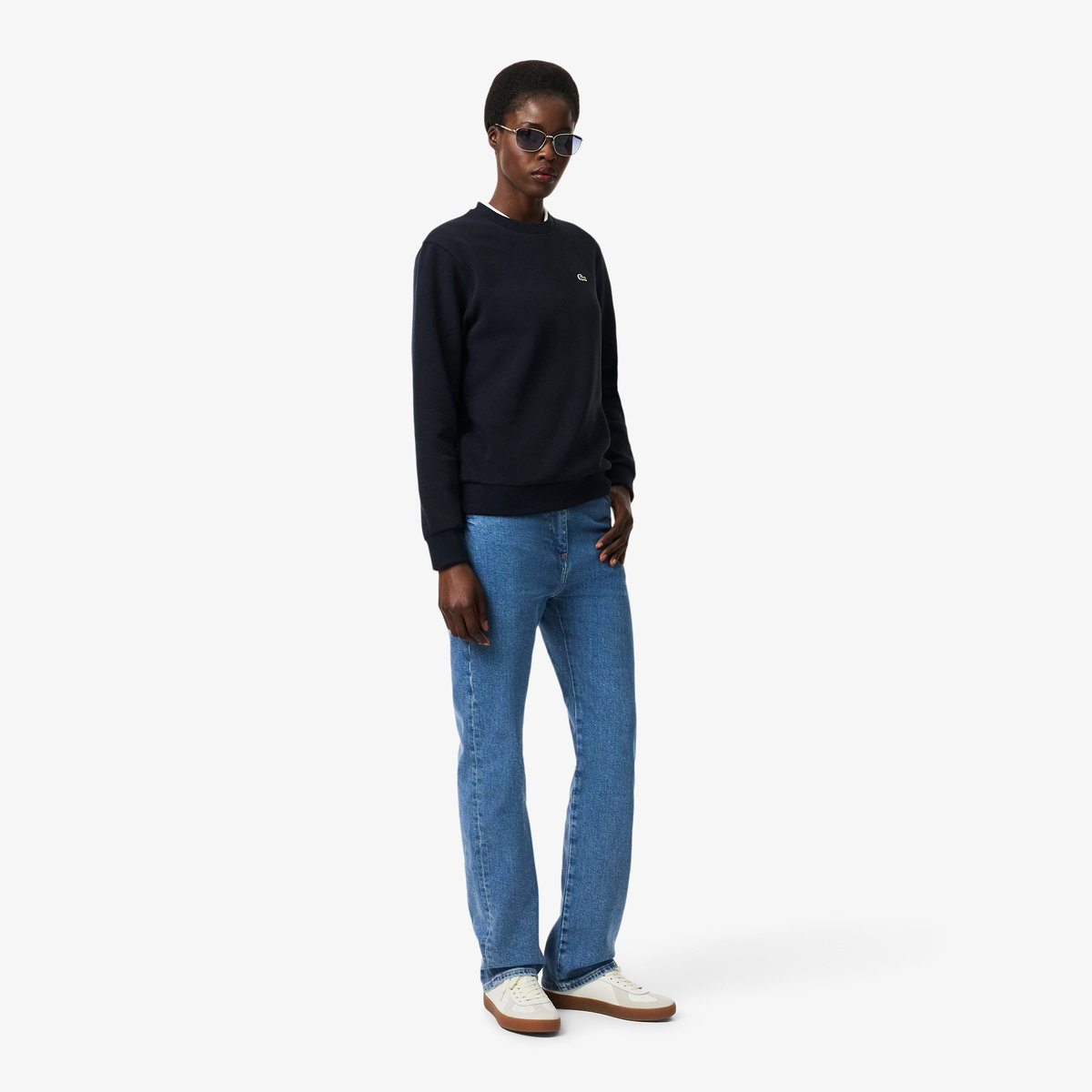 Jean denim taille haute straight fit bleu-36l, LACOSTE
