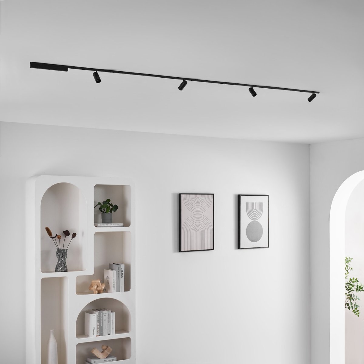 Kit rail magnétique 40W en ligne - LYNE noir, KOSILUM