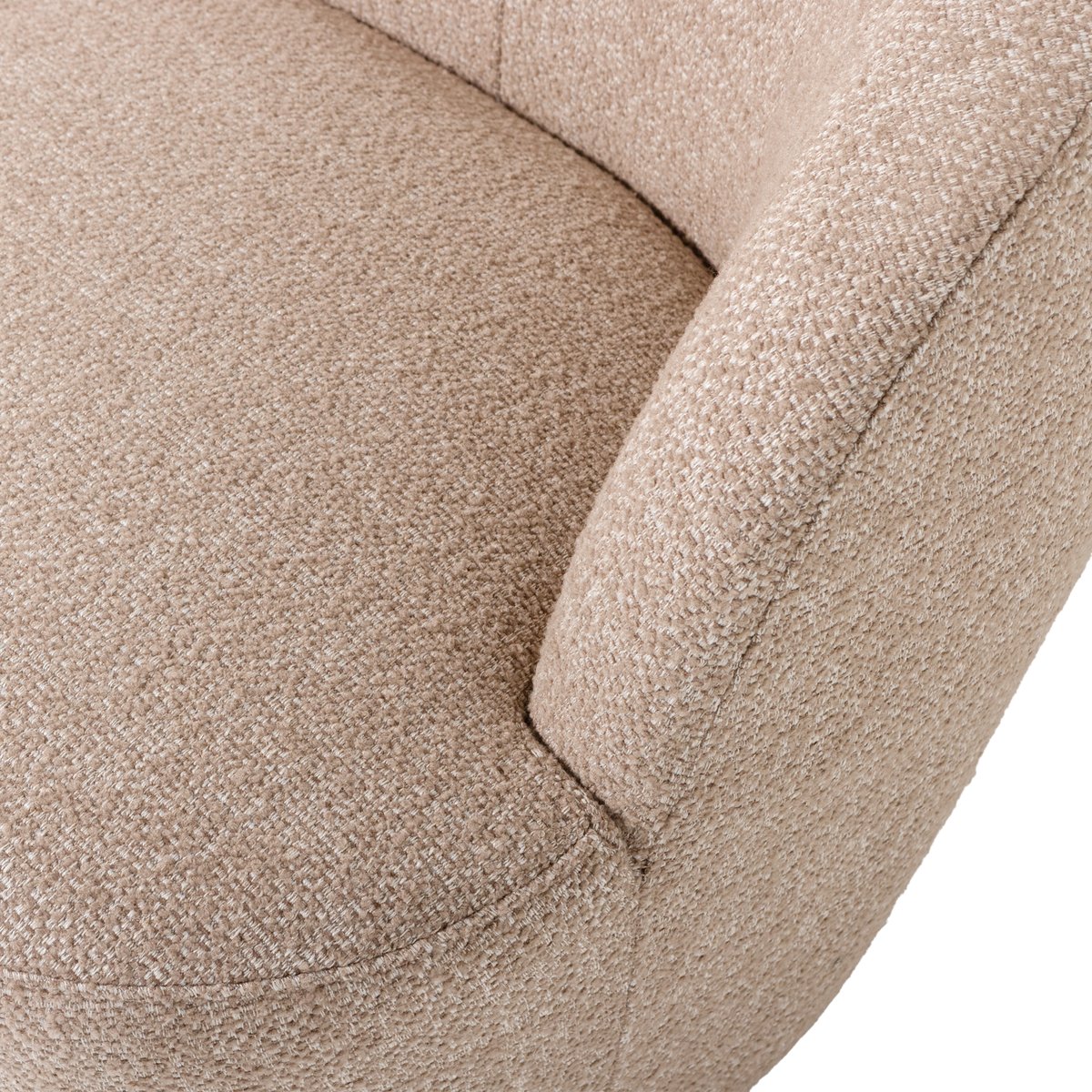 Fauteuil pivotant en tissu mélangé SERRA naturel, WOOOD