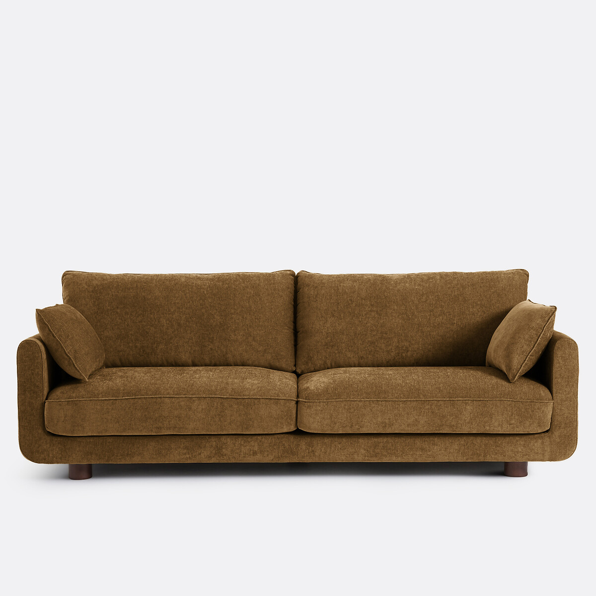Canapé droit 2, 3, 4 ou 5 places, en polyester chiné, EMILIO bronze, LA REDOUTE INTERIEURS