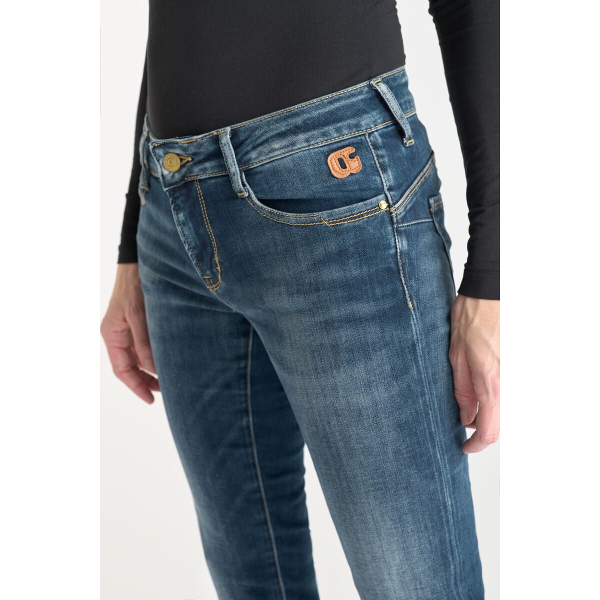 Jeans push-up slim PULP, longueur 34 blue, LE TEMPS DES CERISES
