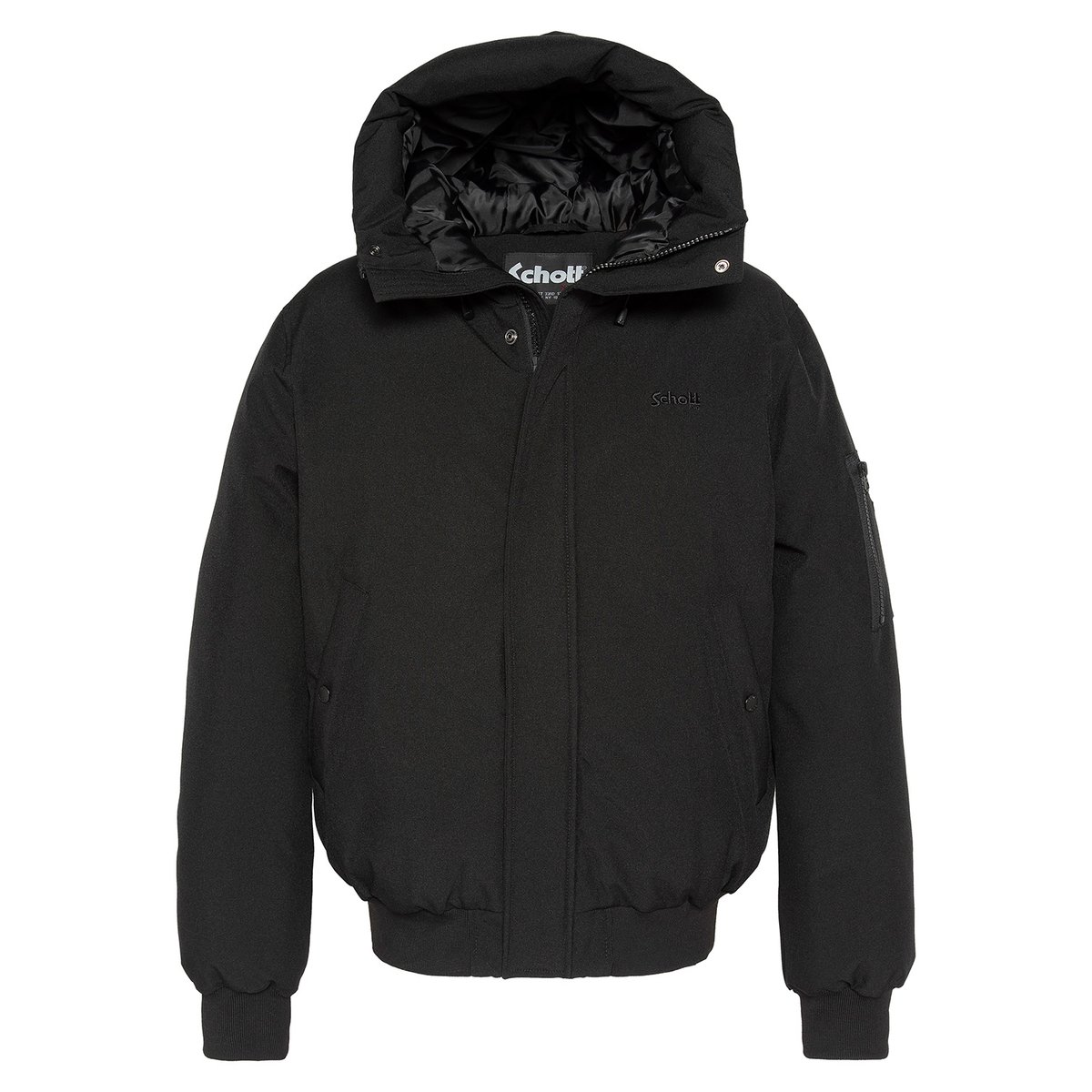 Blouson à capuche noir, SCHOTT