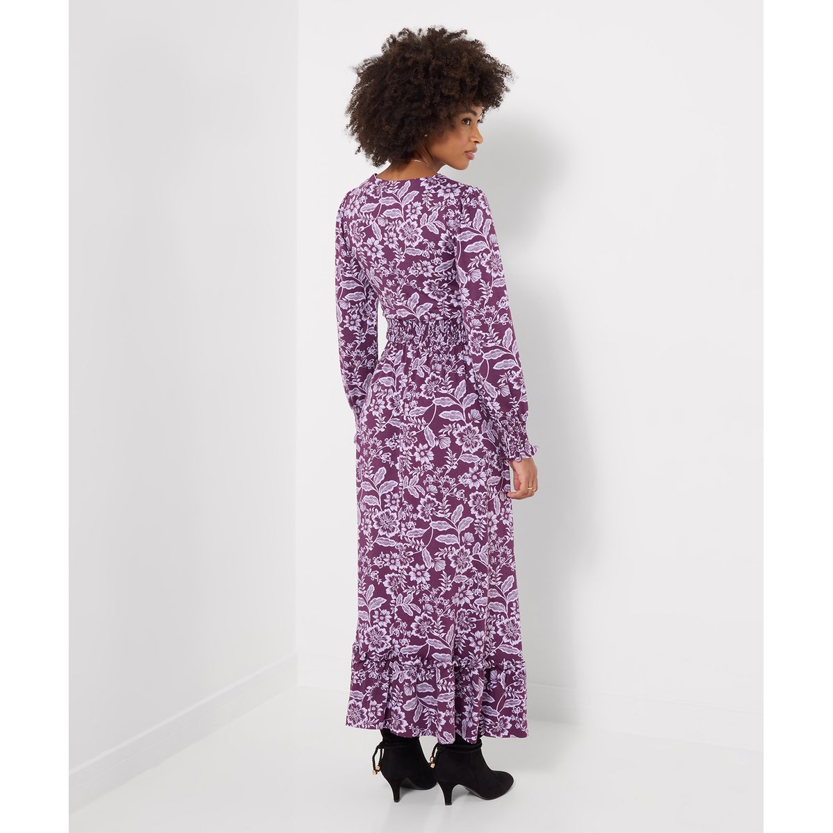 Robe Longue en Jersey à Manches Longues Thea violet, JOE BROWNS