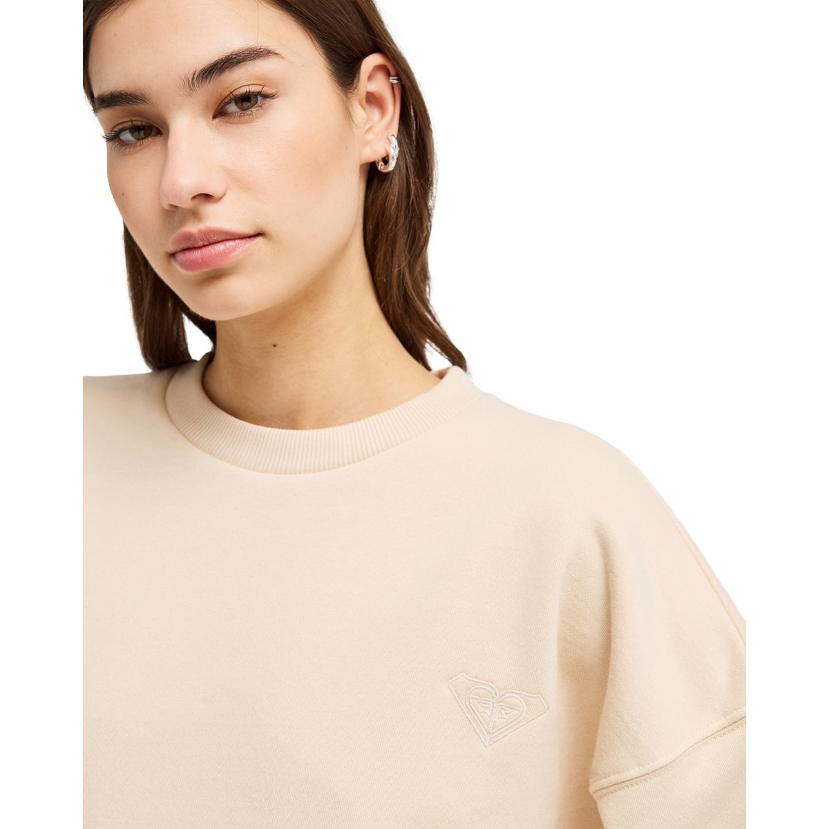 Sweat PLEASE PLEASE. beige parchment, ROXY