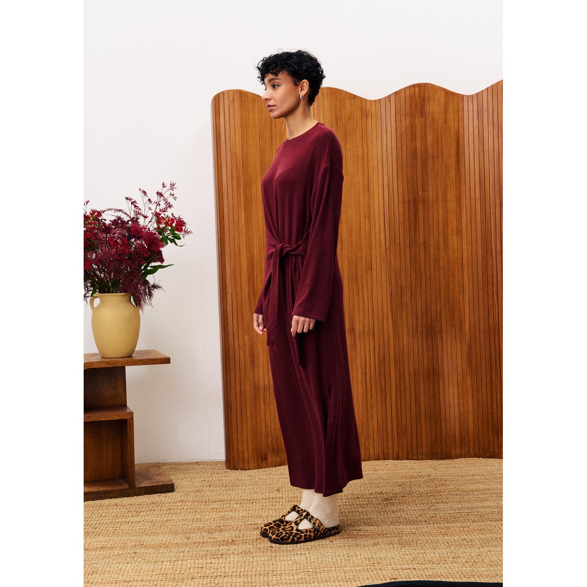 Robe longue VALERIANE bordeaux, FRNCH