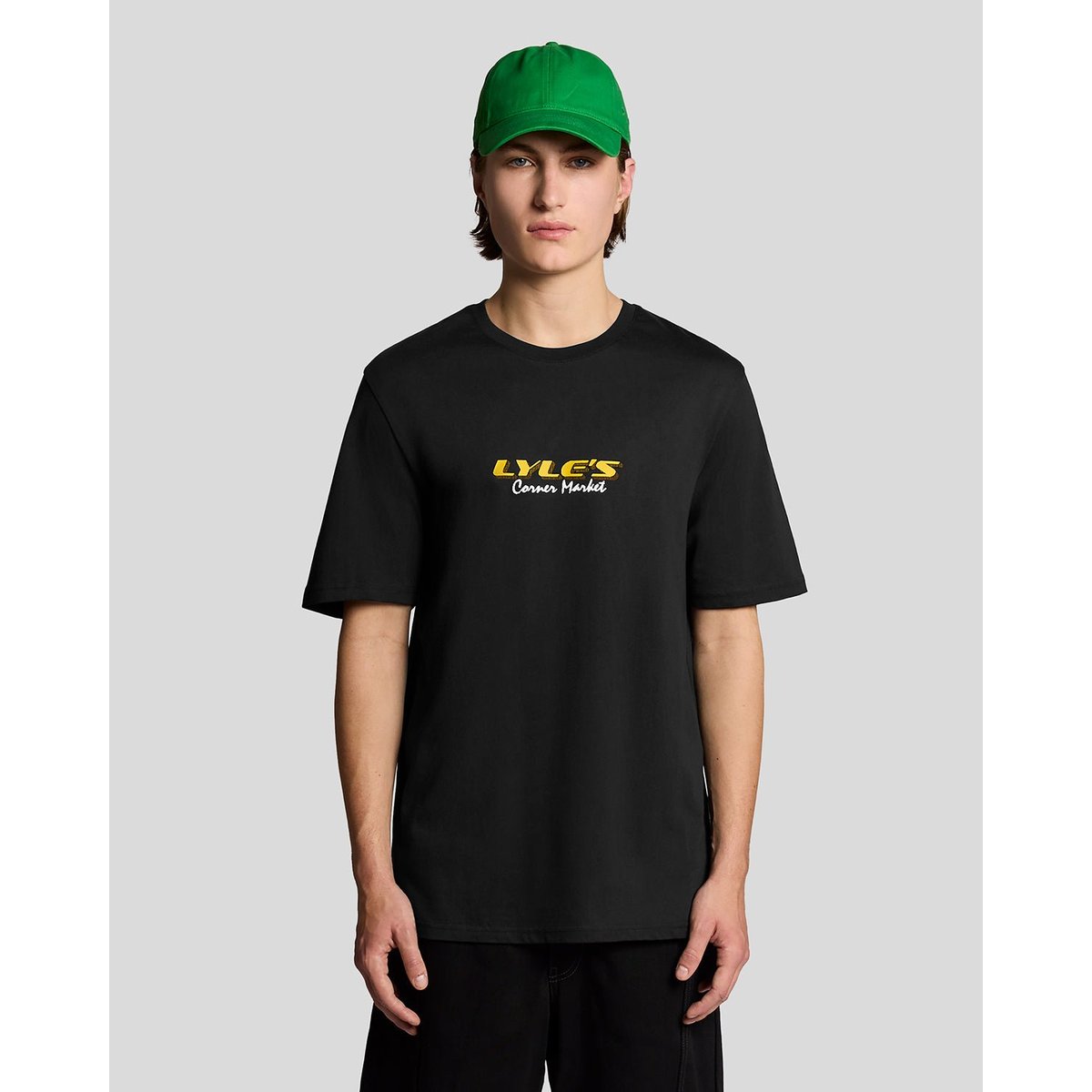 T-shirt imprimé dos graphique noir jais, LYLE & SCOTT