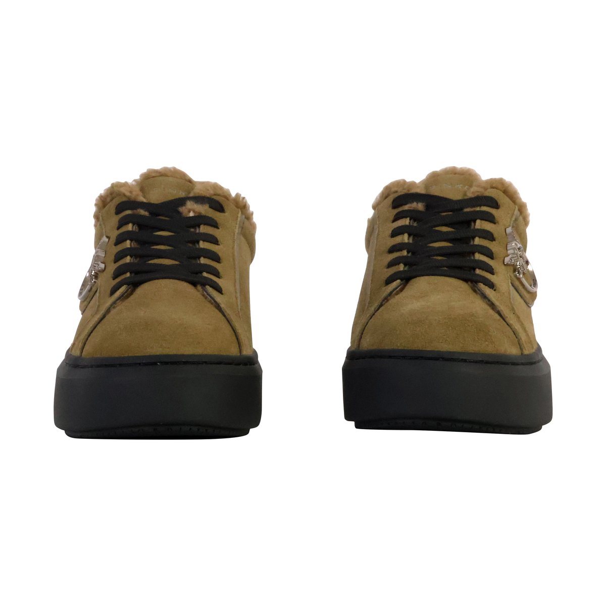 Basket Basse Cuir Yoko 01 militaire, PINKO