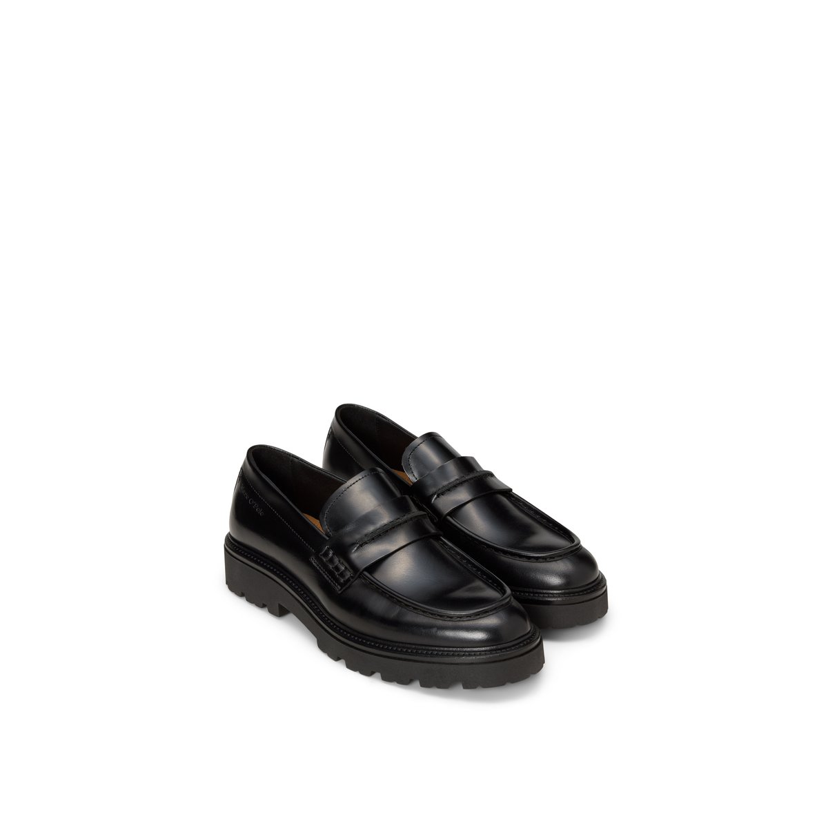 Mocassins modèle Phil en cuir de veau brossé noir, MARC O'POLO