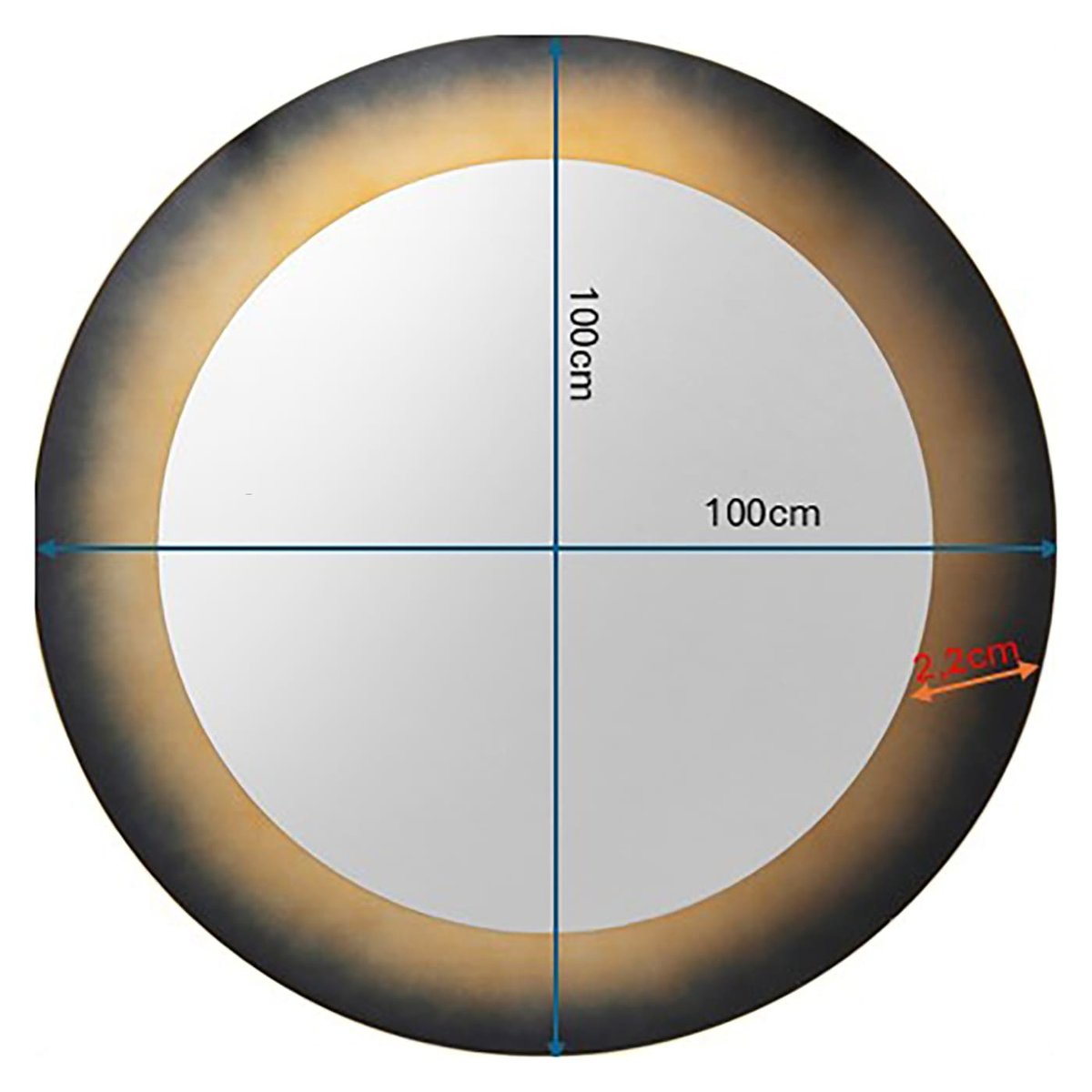 Miroir rond en acier dégradé, PREZIOSO marron, KARE DESIGN