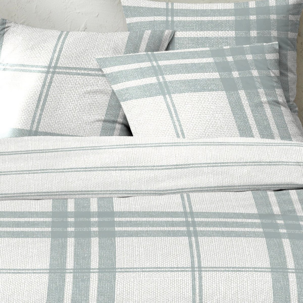 housse de couette avec taie(s) en coton, Sobrut Gray gris, C DESIGN HOME TEXTILE