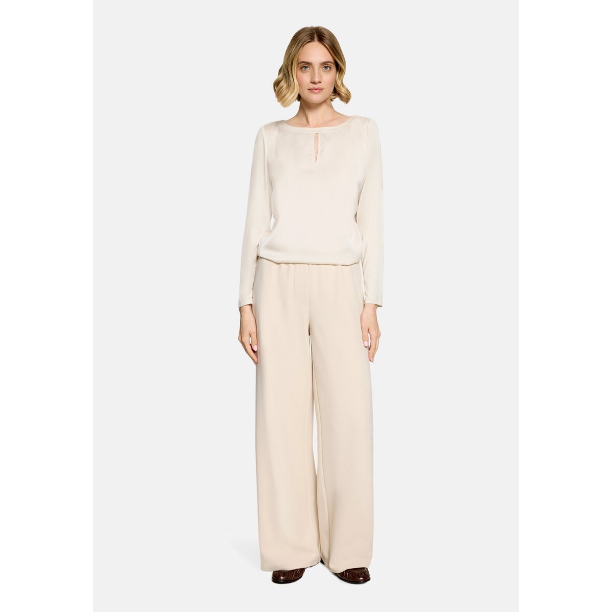 T-shirt façon blouse à patchs pastel sand, BETTY BARCLAY