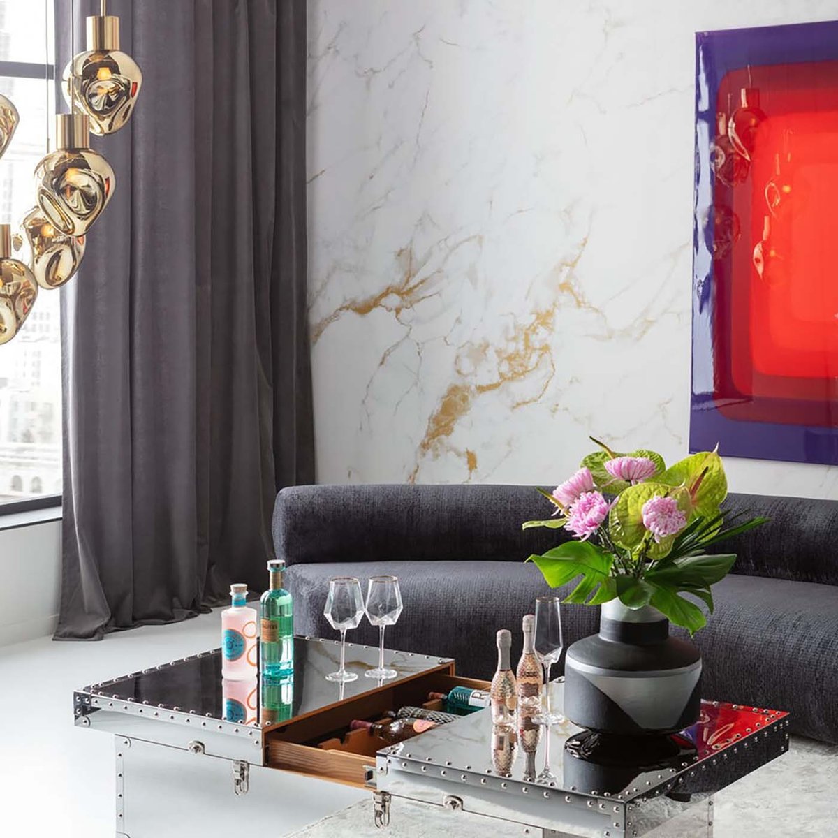 Toile en coton, TENDENCY rouge, KARE DESIGN