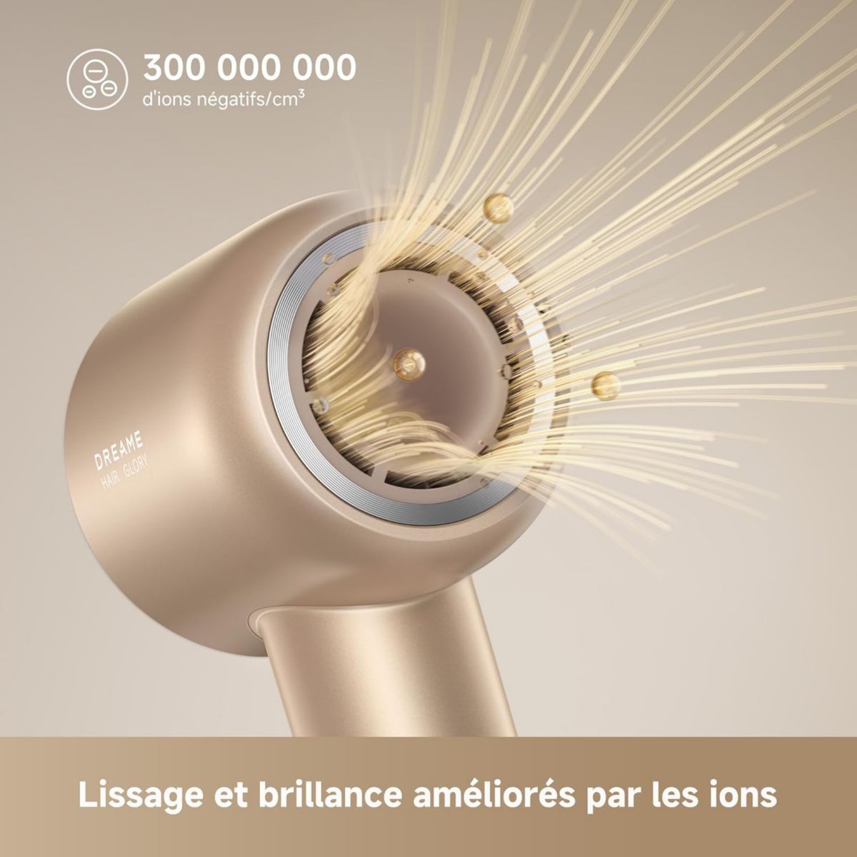 Sèche cheveux GloryMix Gold couleur unique, DREAME