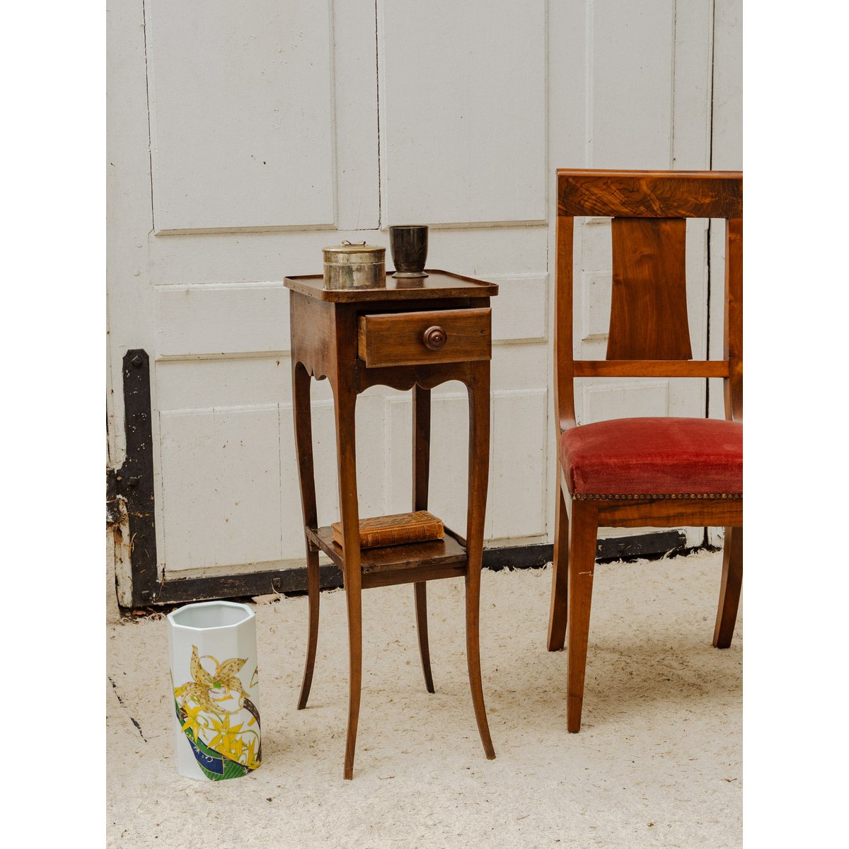 Sellette en bois Francine N°1649 - Bon état bois foncé, DEBONGOUT