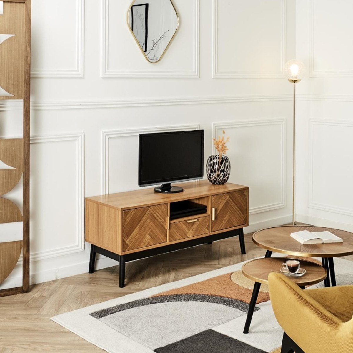 Meuble TV Felix marron, DECORATIE