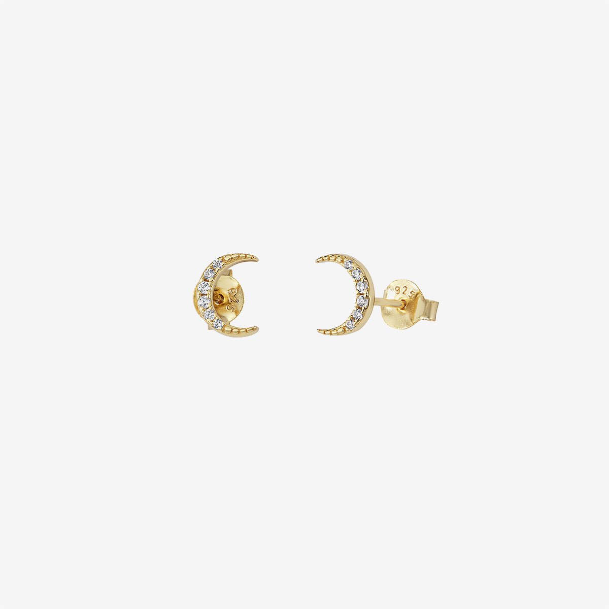 Paire de boucles d'oreilles doré  axel oxyde de zirconium blanc, CAROLINE NAJMAN