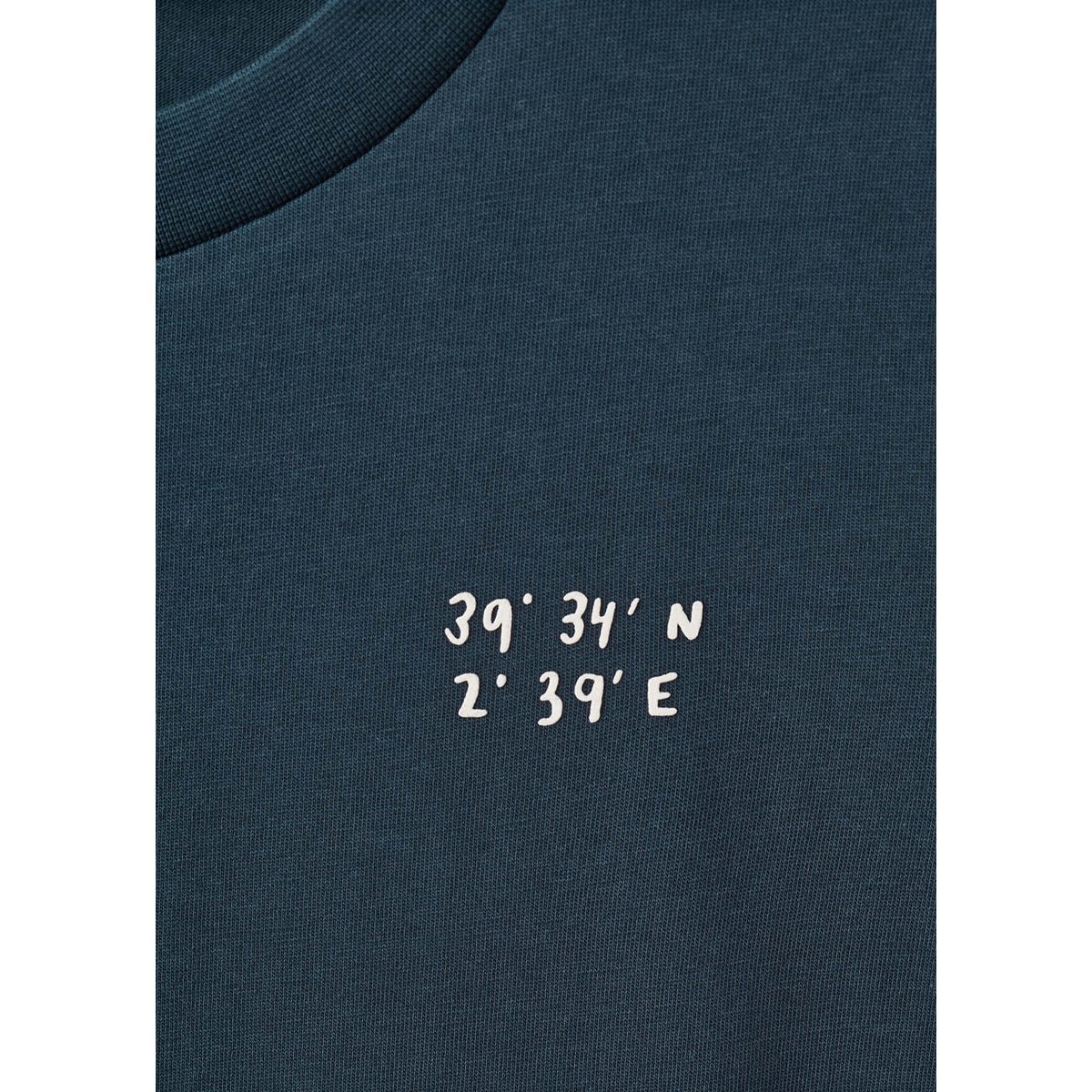 T-shirt 100 % coton imprimé bleu marine, MANGO MAN
