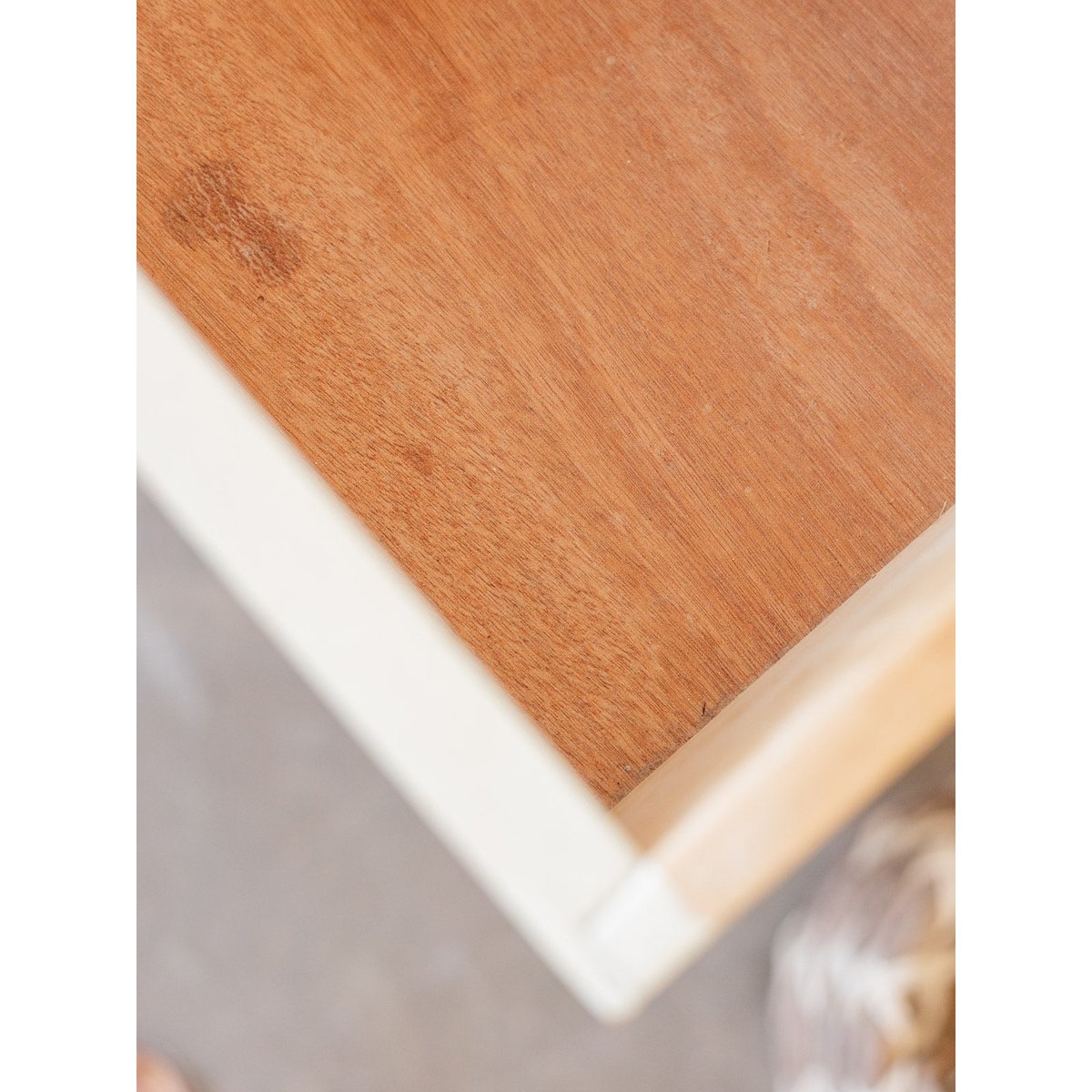Commode blanc patiné Garance N°746 - Bon état blanc, DEBONGOUT