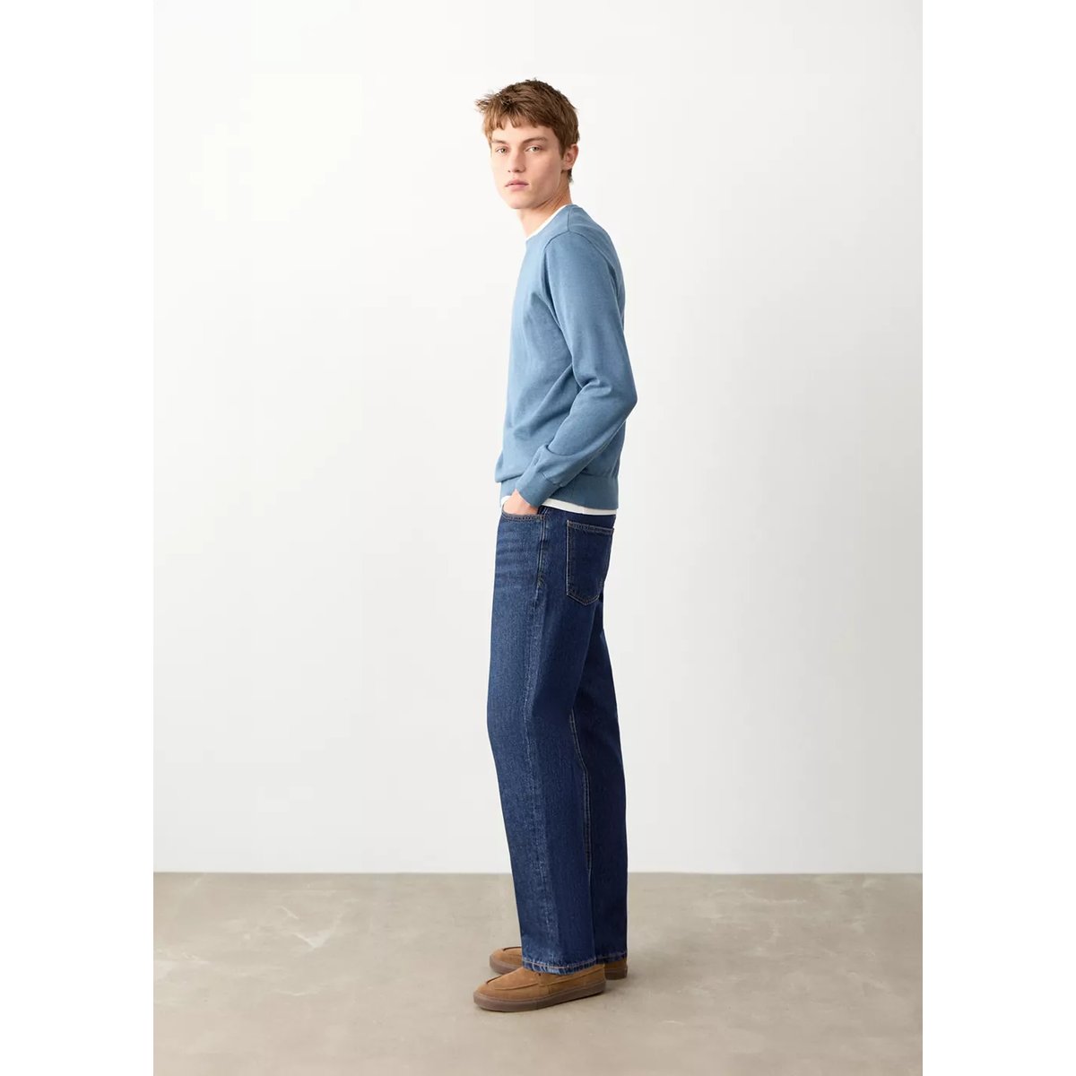 Jean regular-fit bleu foncé, MANGO TEEN