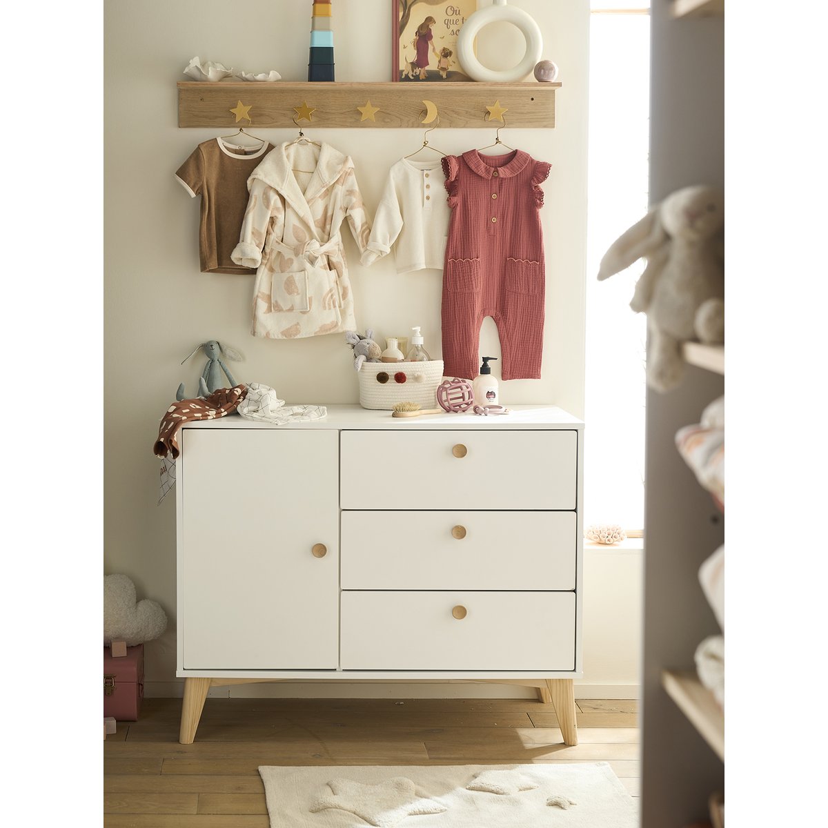 Commode SONGE blanc/bois, VERTBAUDET