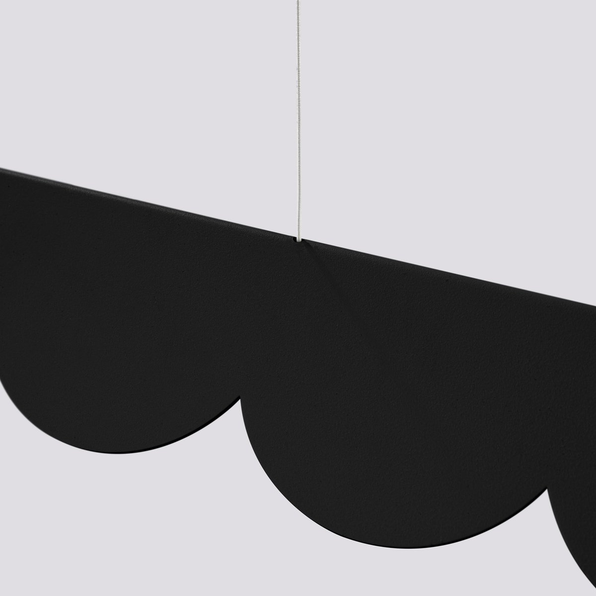 Suspension Aluminium Noir LED 1 Biscuit noir, EDEN