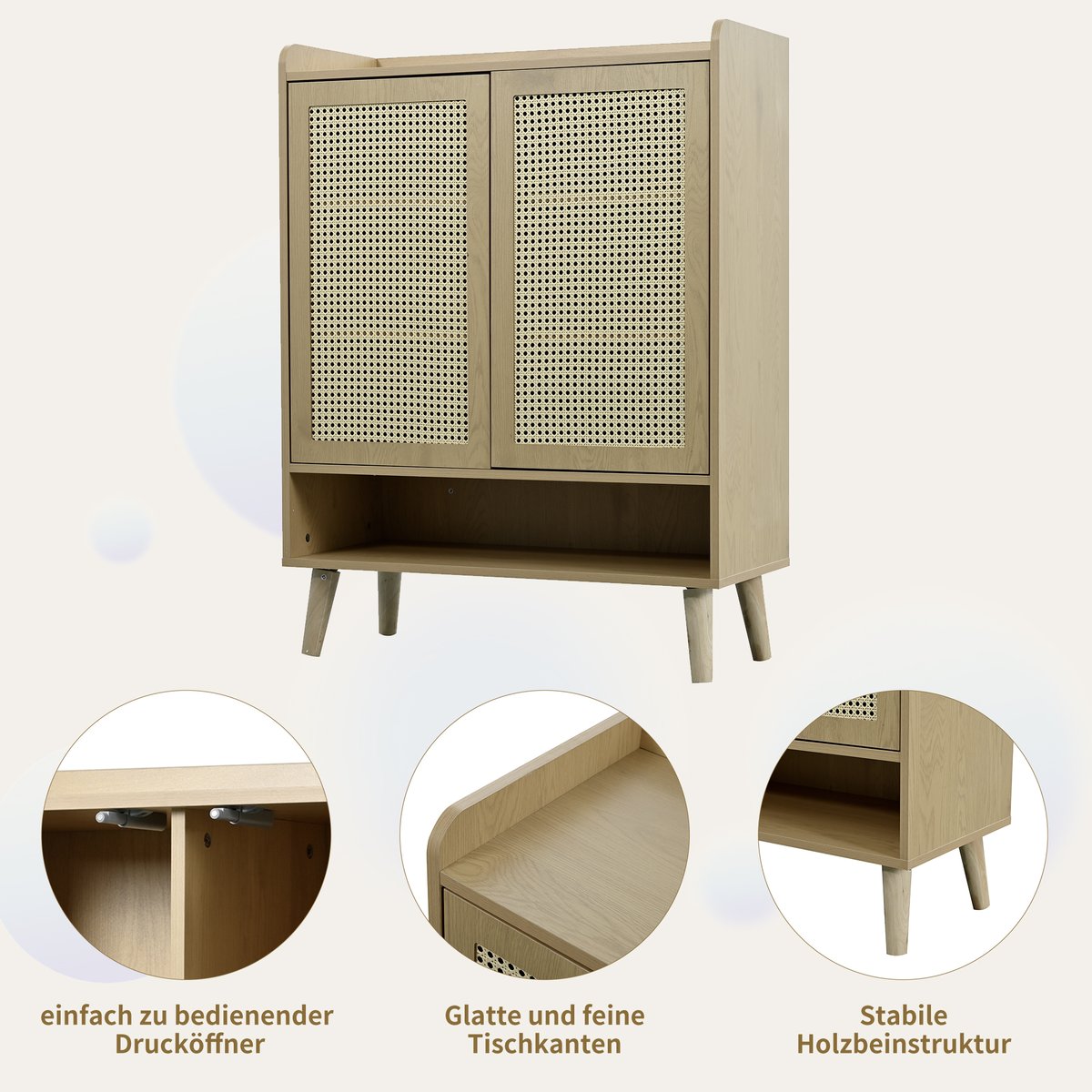 Armoire de rangement avec 2 portes 7 couches Imitation chêne scandinave, MELVINB2 chêne, MEUBLES COSY