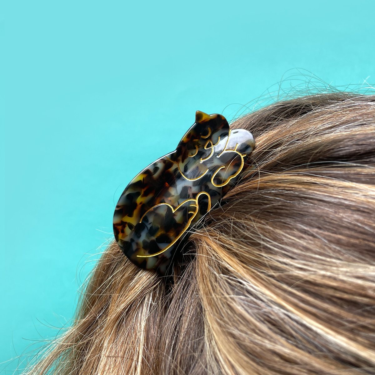 Pince à cheveux CHAT ISABELLE ecaille de tortue, COUCOU SUZETTE