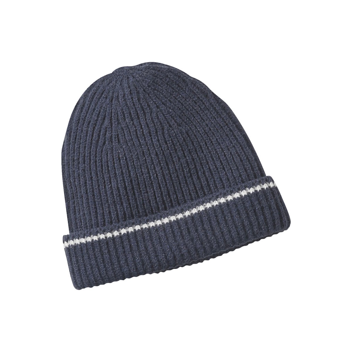 Lot bonnet et snood en maille côtelée marine, VERTBAUDET