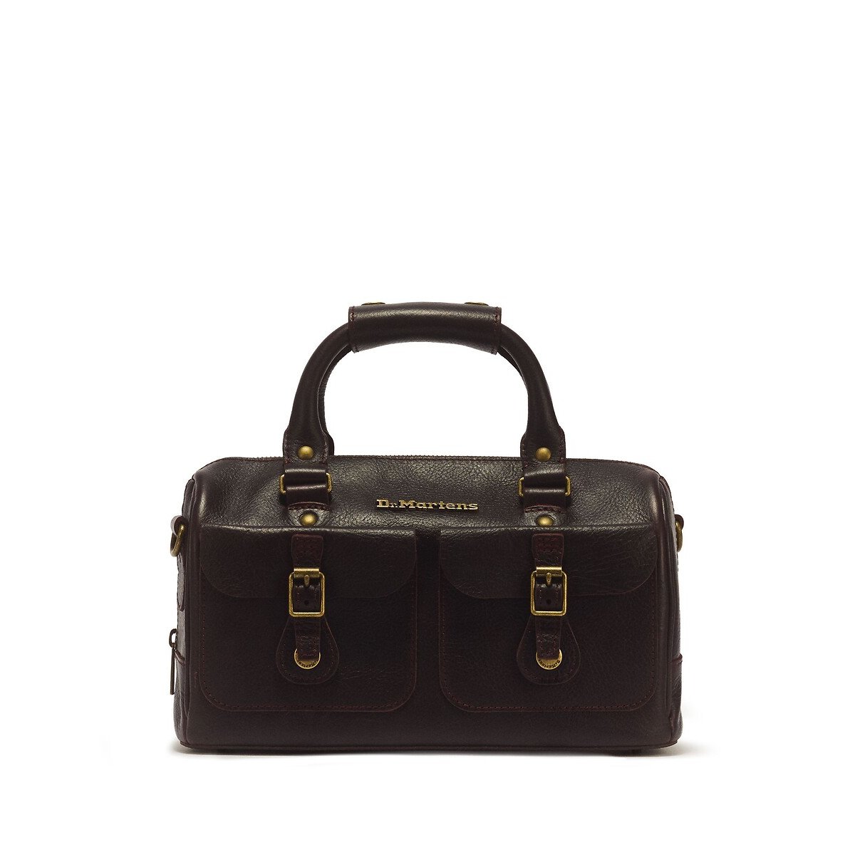 Handtasche Overdrive aus Leder mit Henkeln braun, DR. MARTENS