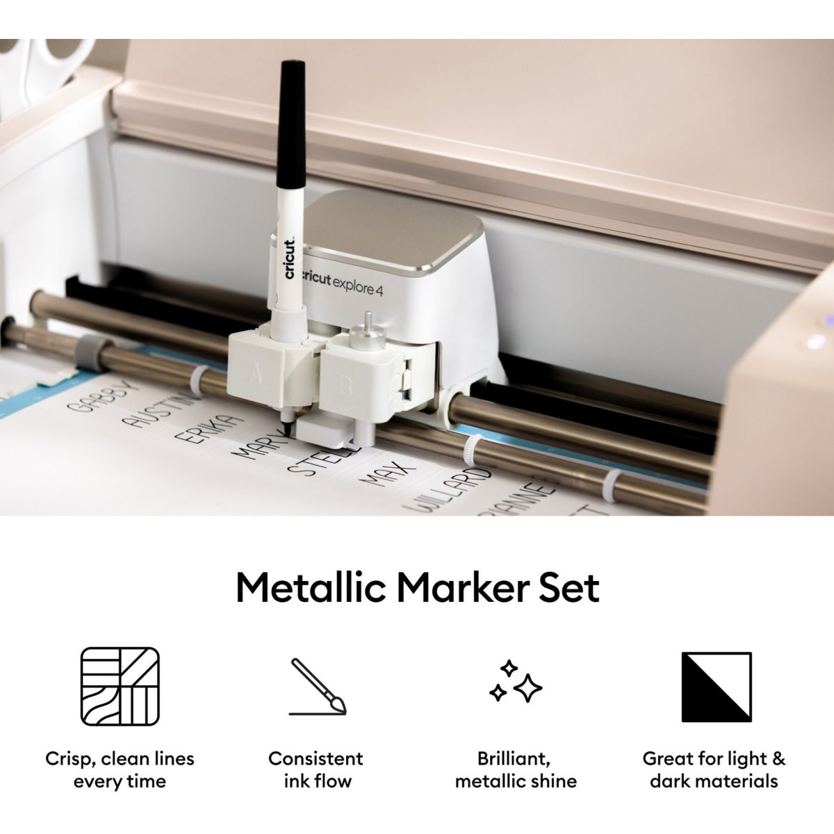 Accessoire Kit de stylos métallisés (5 unités) couleur unique, CRICUT