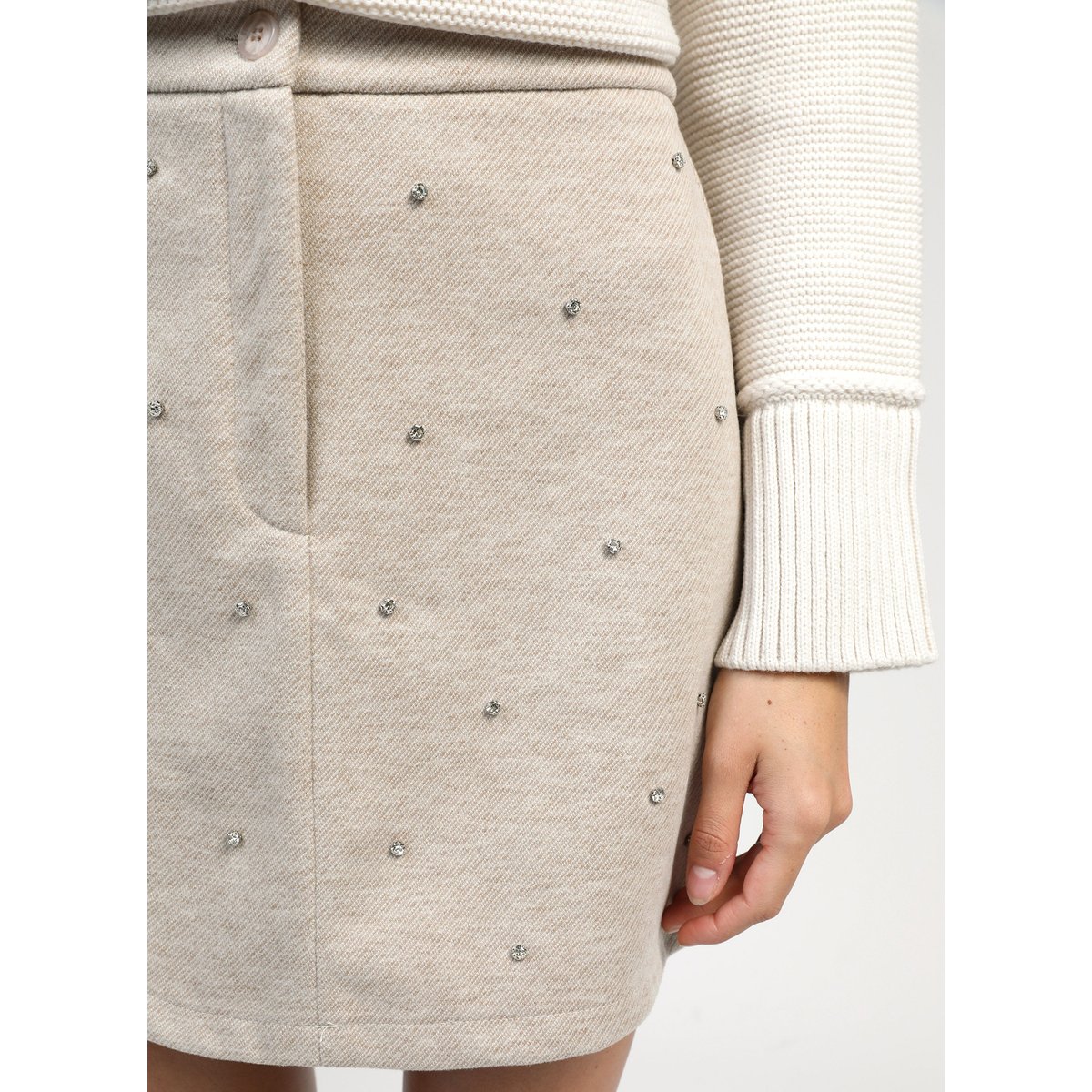 Jupe Courte JULINIA beige, AN'GE