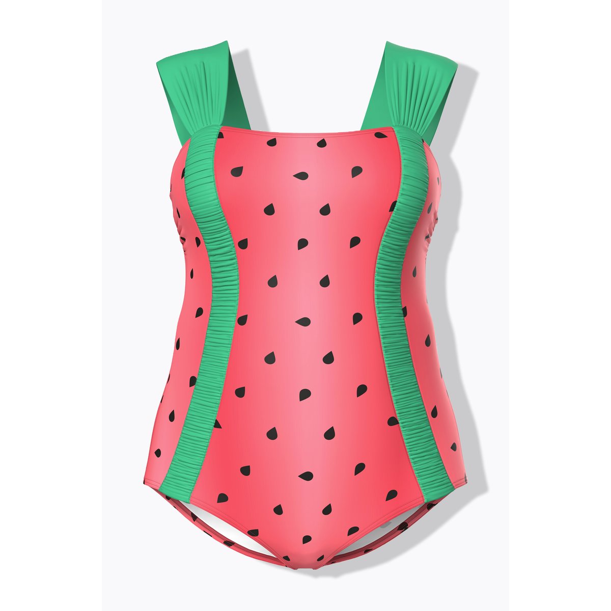 Maillot de bain à bonnets souples. Motif corail, ULLA POPKEN