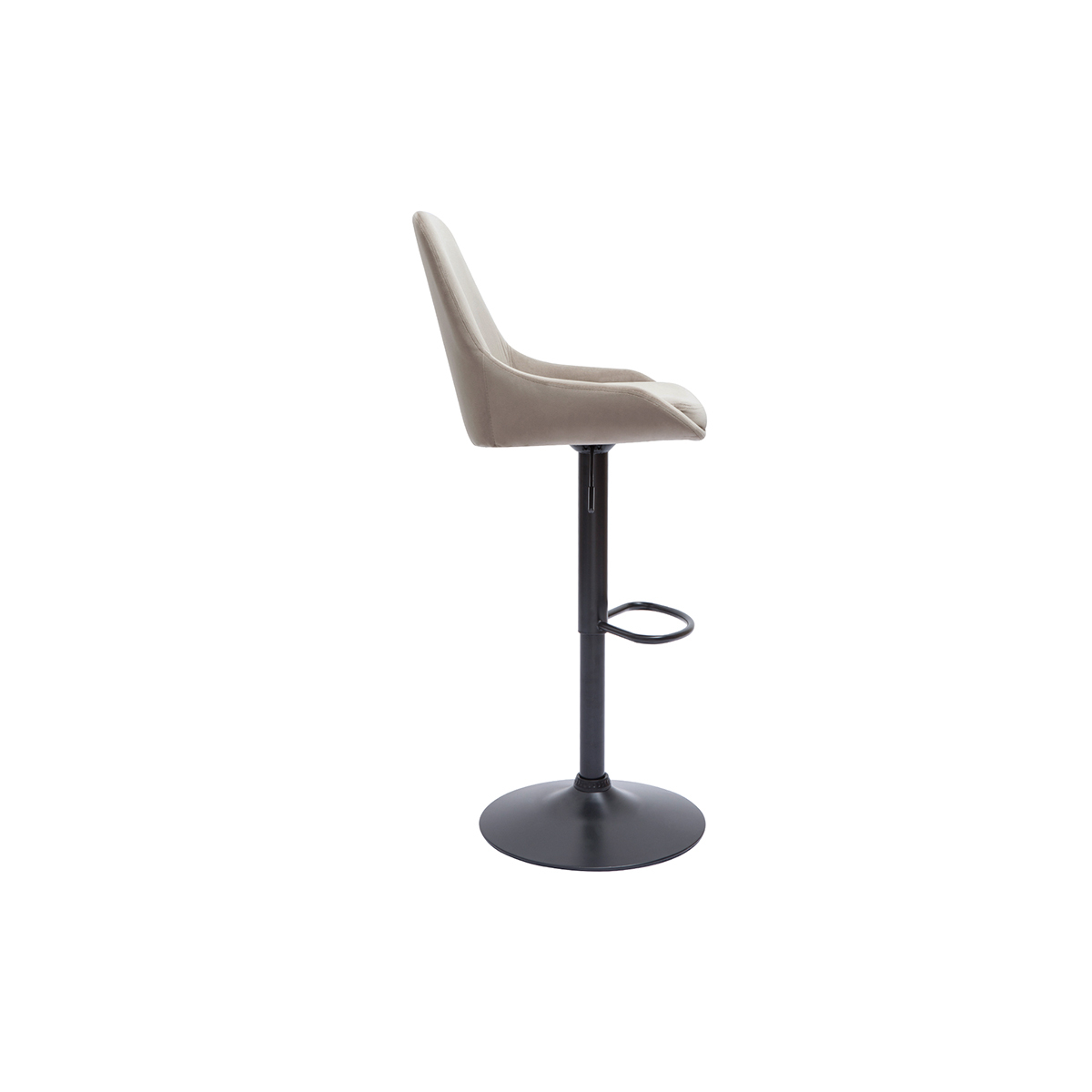 Tabourets de bar design réglables (lot de 2) HOLO taupe, MILIBOO