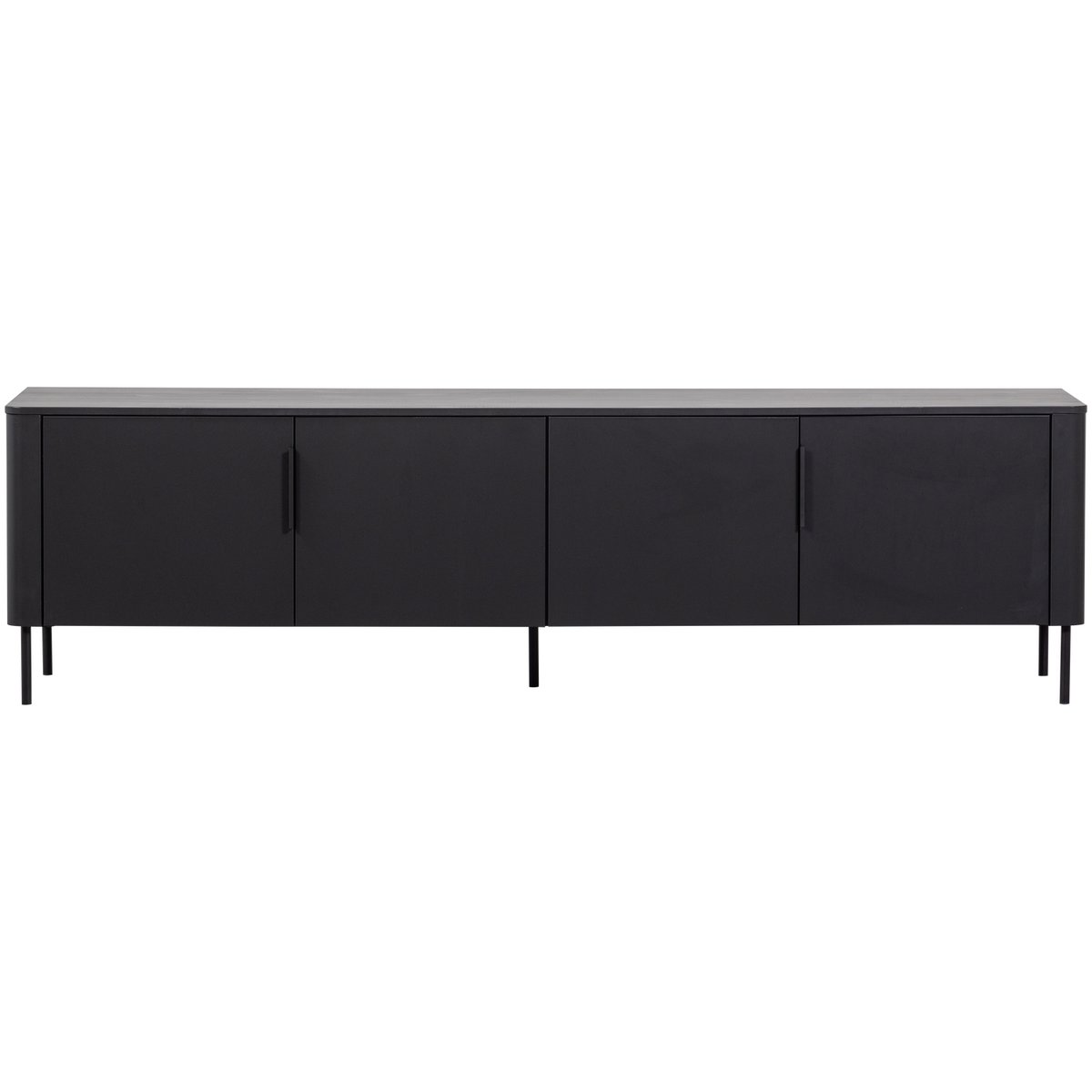 Meuble tv en pin 200 cm GUNNAR noir, WOOOD